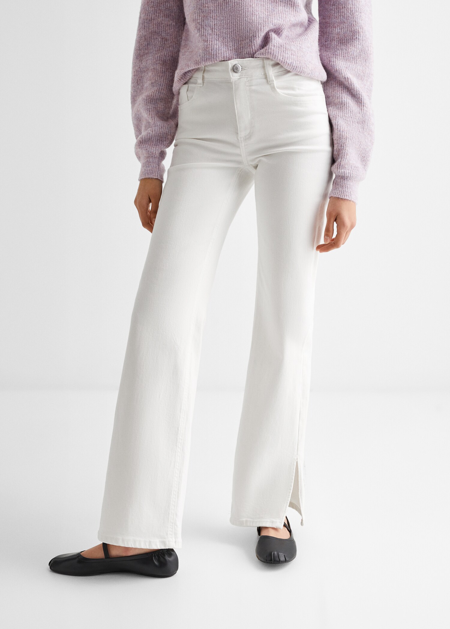 Flared jeans met split - Middenvlak