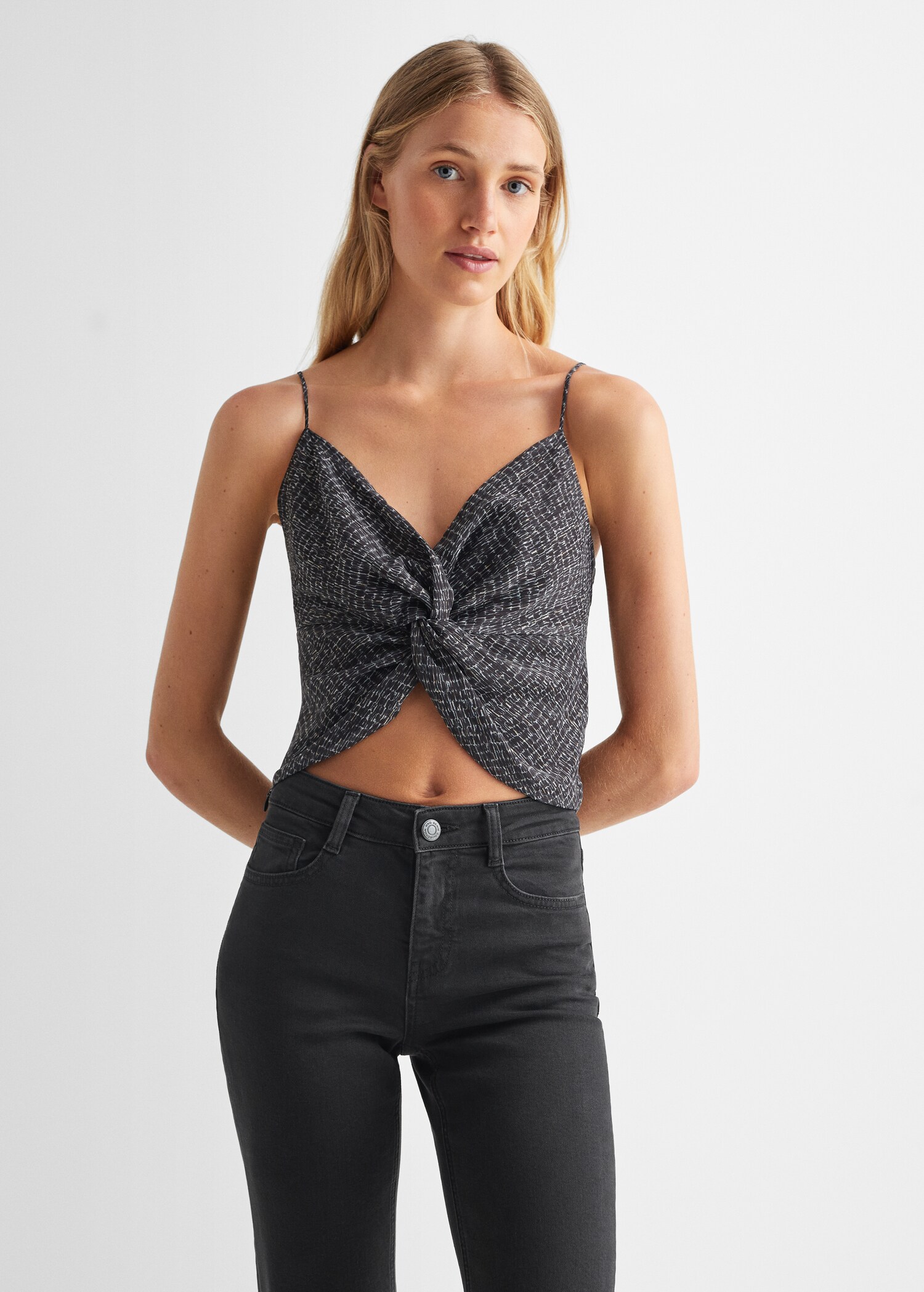 Flared jeans met split - Middenvlak