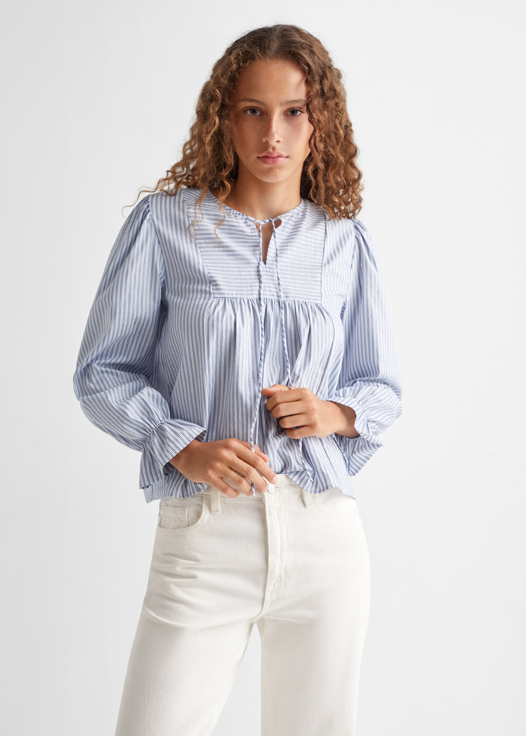 Τζιν mom-fit 100% βαμβάκι - Μεσαίο πλάνο