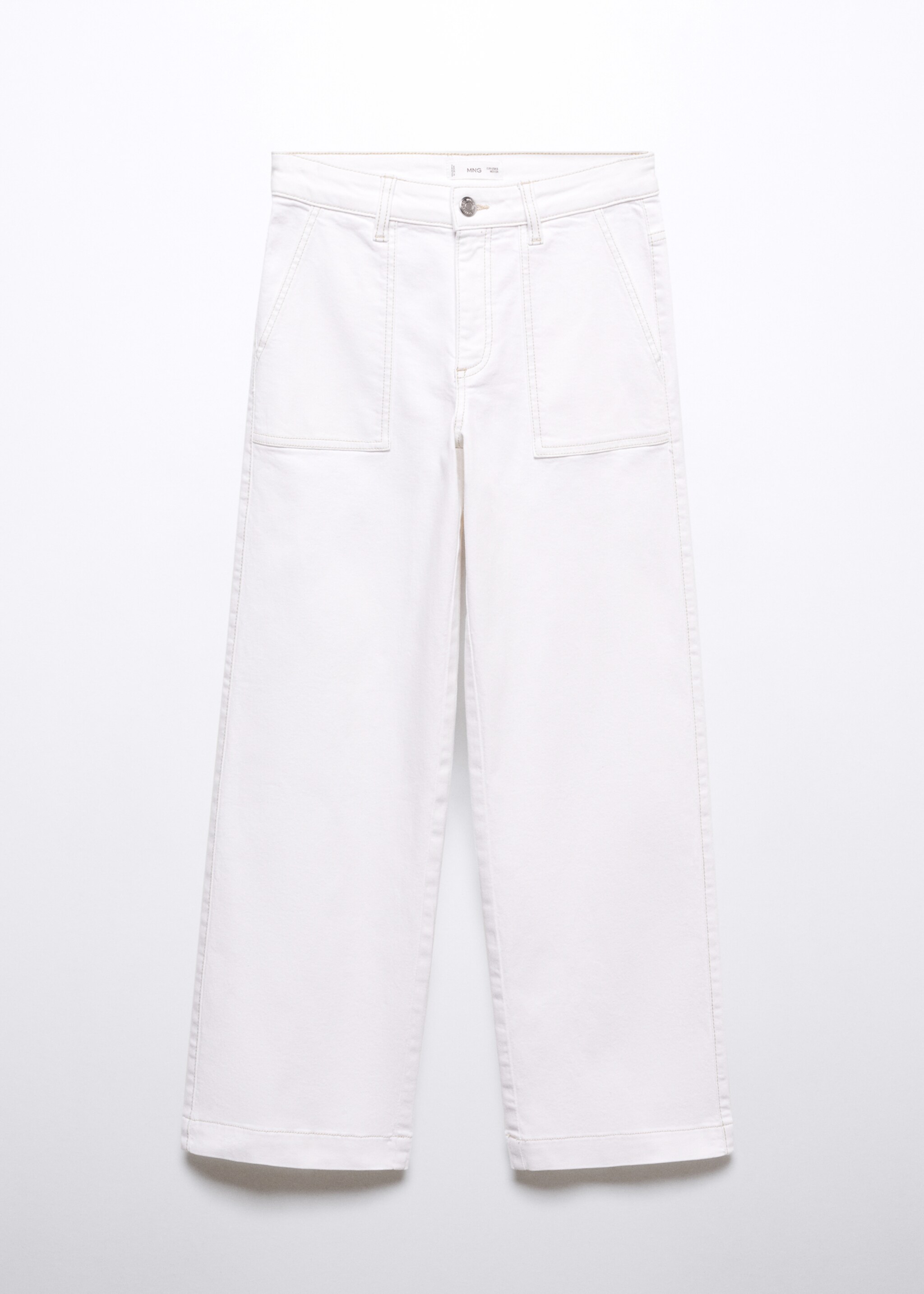 Culotte jeans with pockets - Article without model, Off White. Ref: 57003262-00.