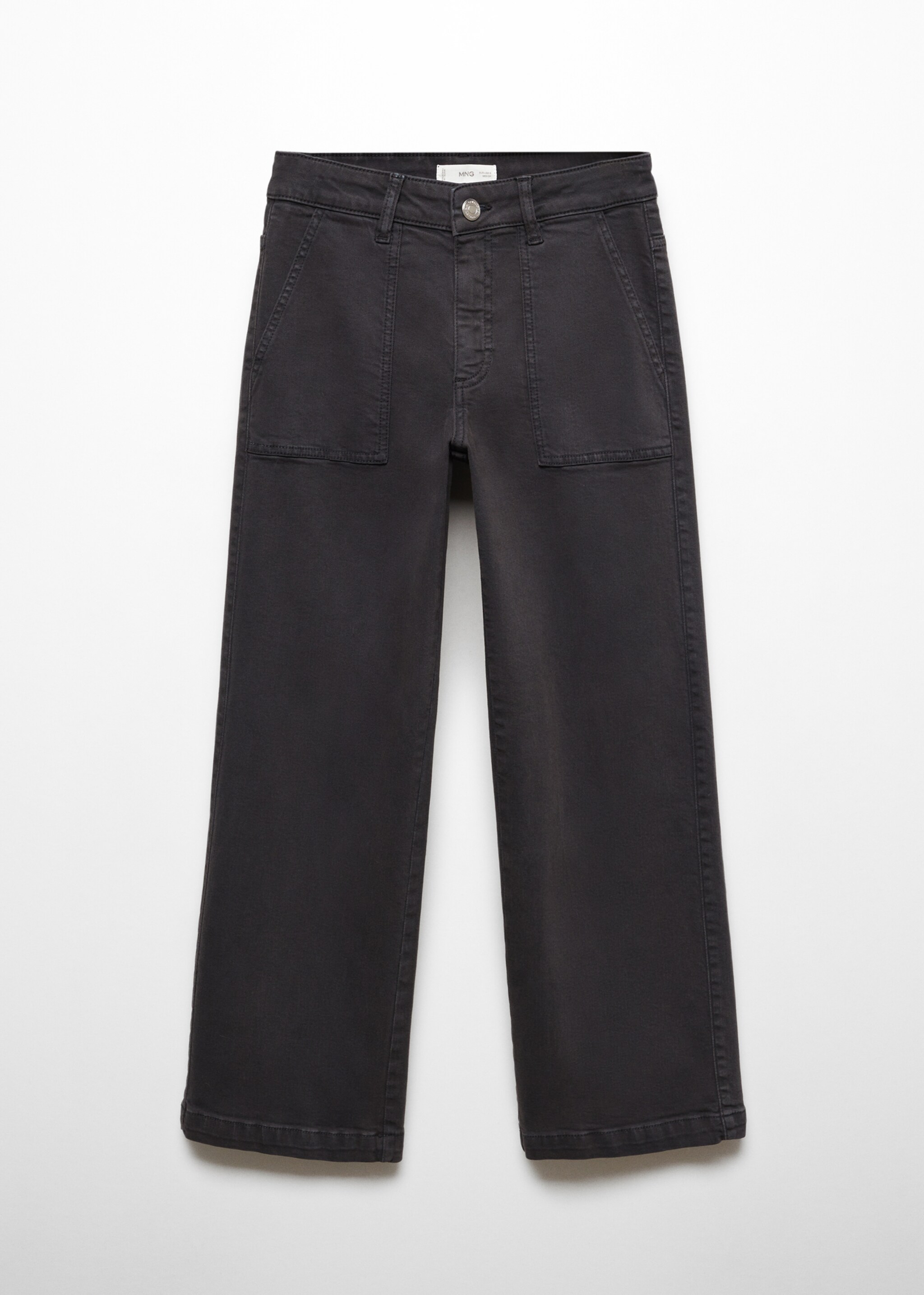 Culotte jeans with pockets - Article without model, Charcoal. Ref: 57003262-00.