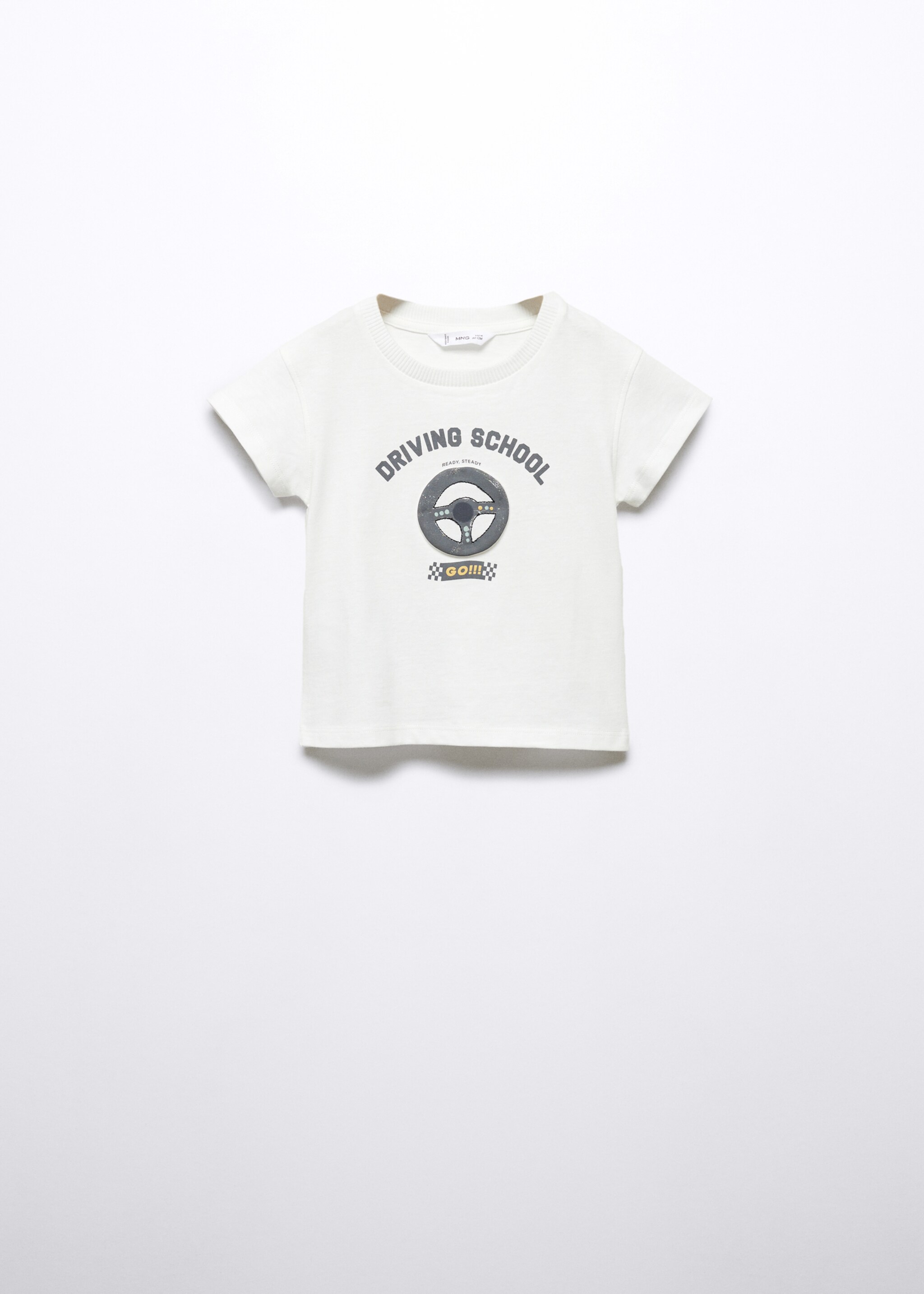 Μπλουζάκι εμπριμέ βαμβακερό - Προϊόν χωρίς μοντέλο, Υπόλευκο. Ref: 57003272-00.