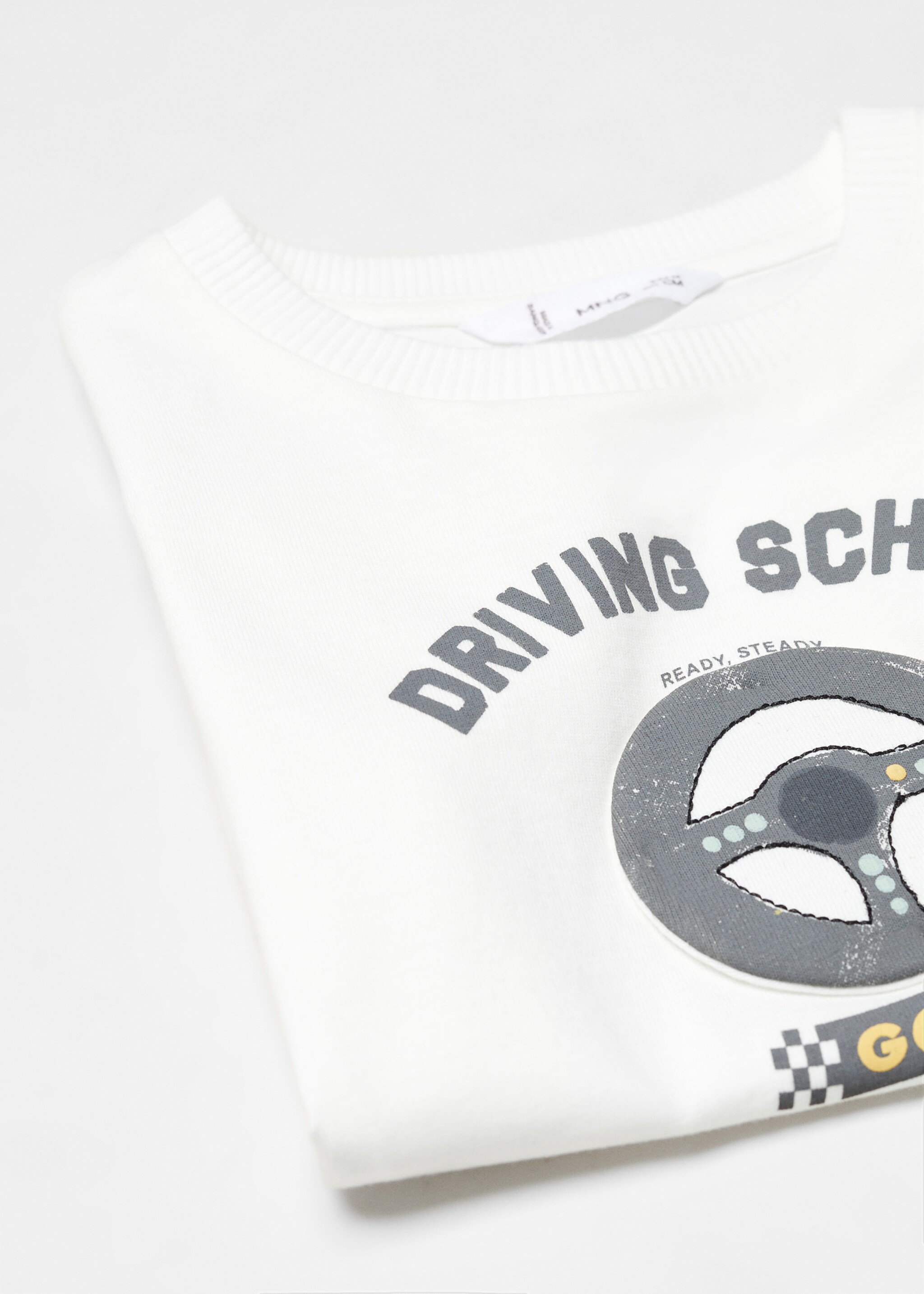 Μπλουζάκι εμπριμέ βαμβακερό - Λεπτομέρεια του προϊόντος 0, Υπόλευκο. Ref: 57003272-00.