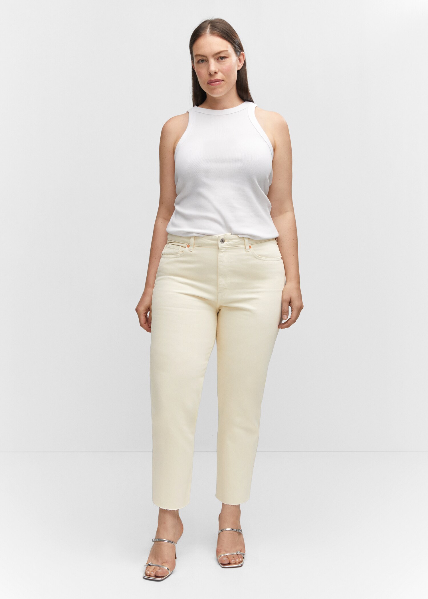 Straight-fit cropped jeans - Details of the article 3