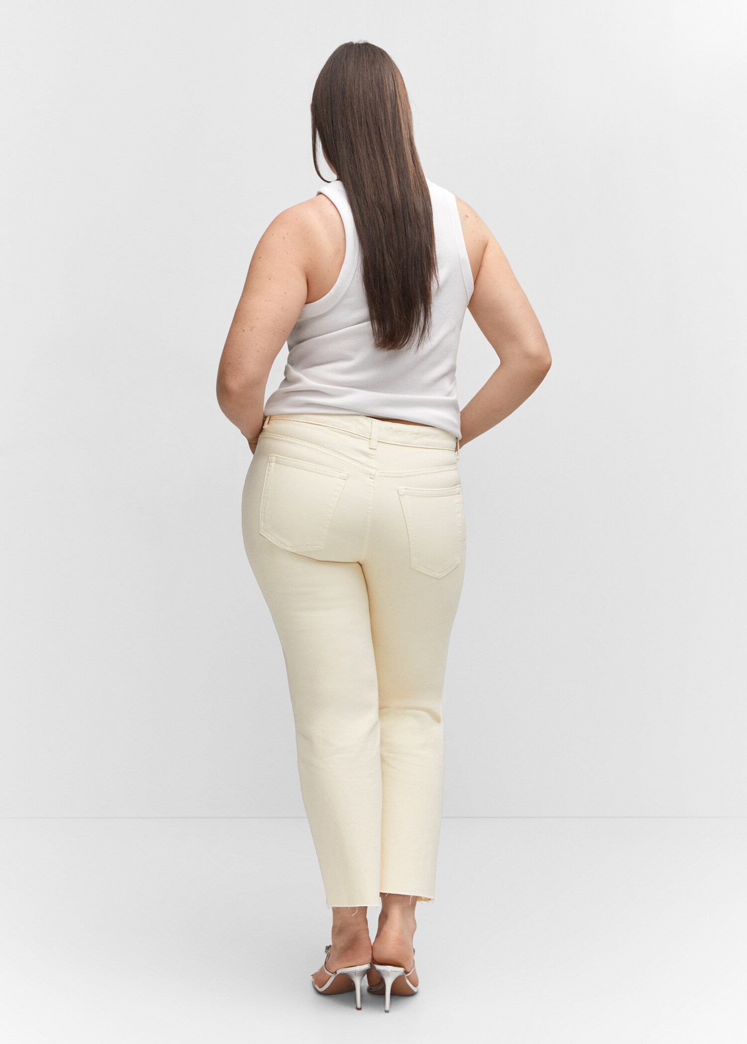 Straight-fit cropped jeans - Details of the article 4