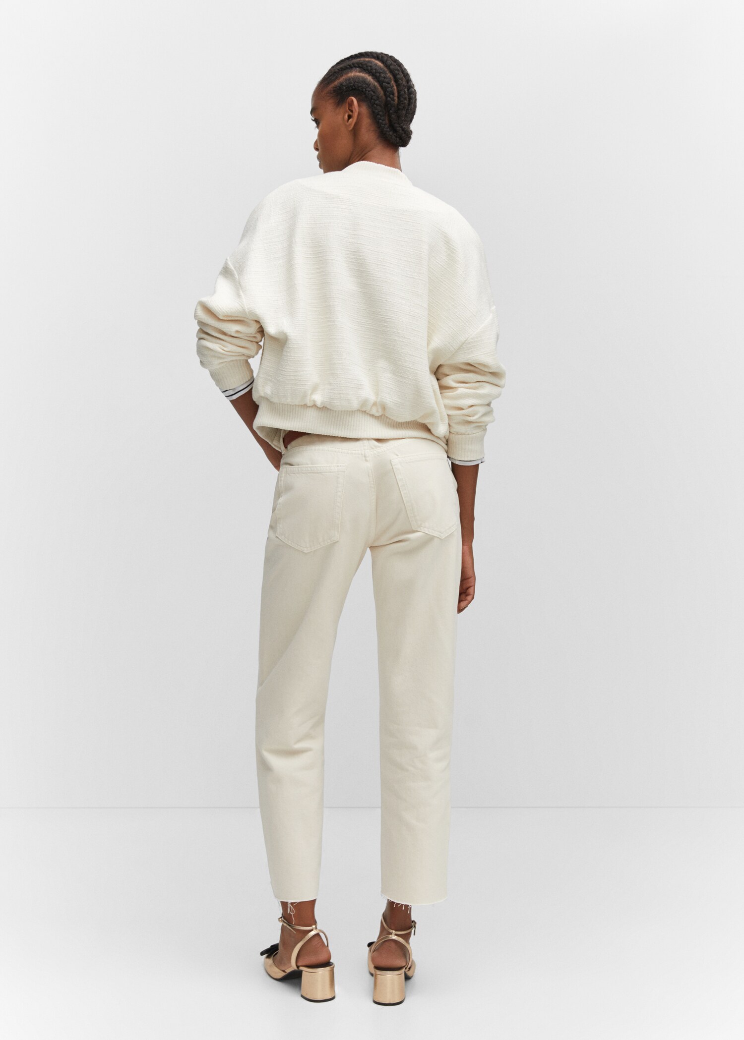 Straight-fit cropped jeans - Reverse of the article
