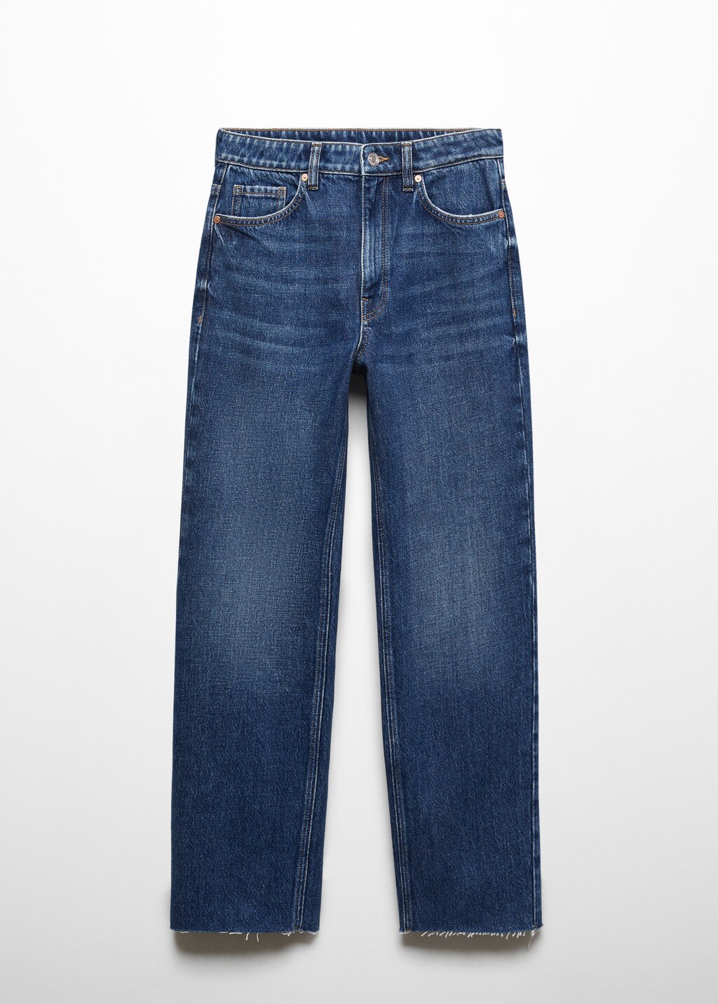 Straight-fit cropped jeans - Women | MANGO OUTLET USA