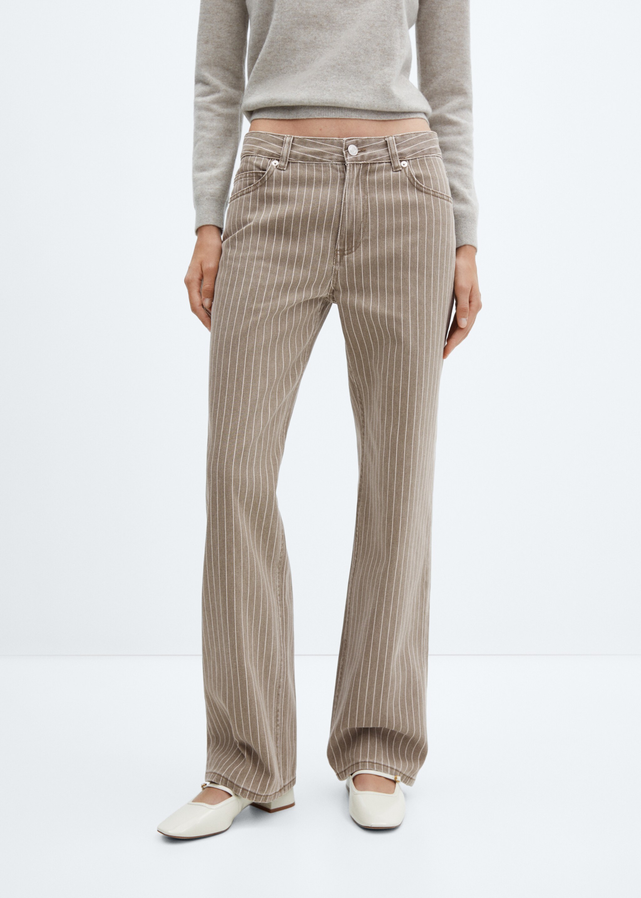 Wideleg pinstriped jeans - Medium plane