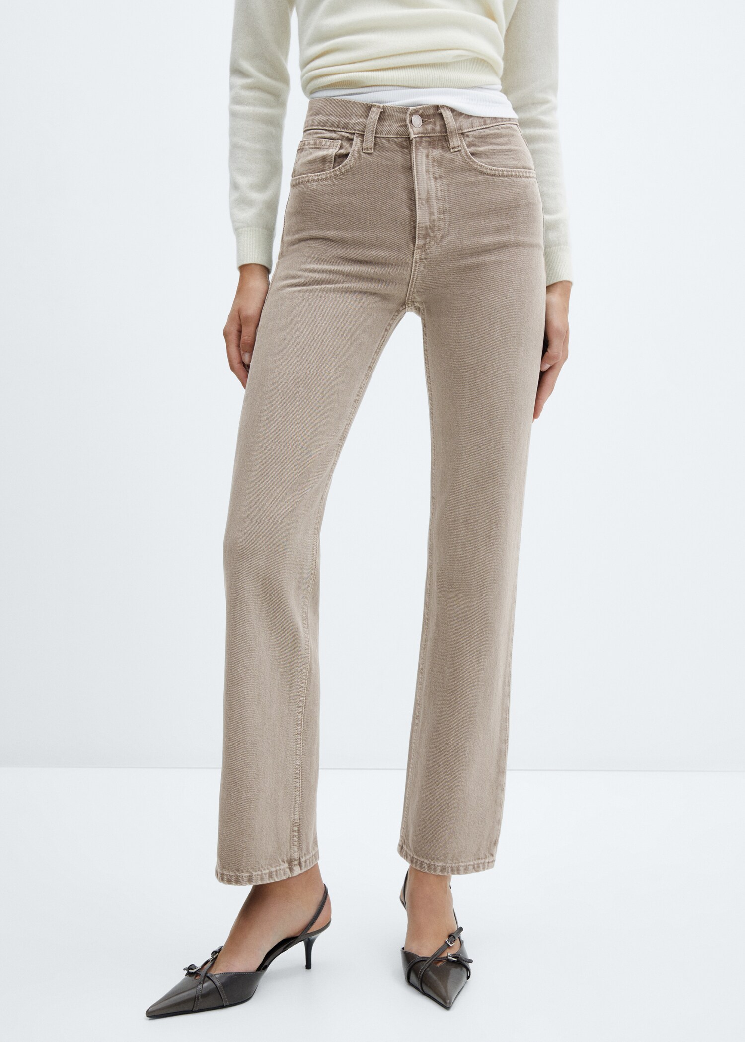 Mid-rise straight jeans - Medium plane
