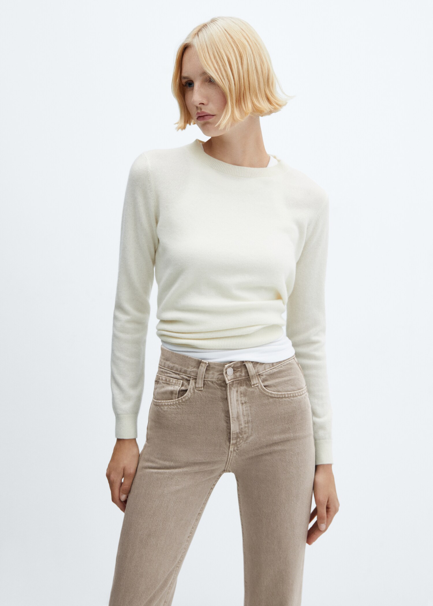 Mid-rise straight jeans - Details of the article 1