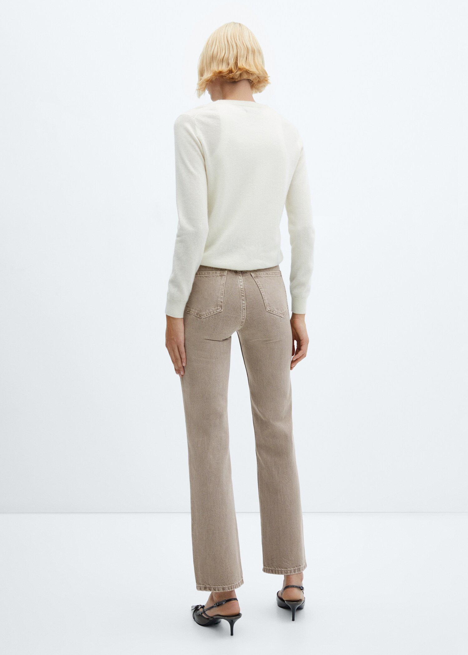 Mid-rise straight jeans - Reverse of the article