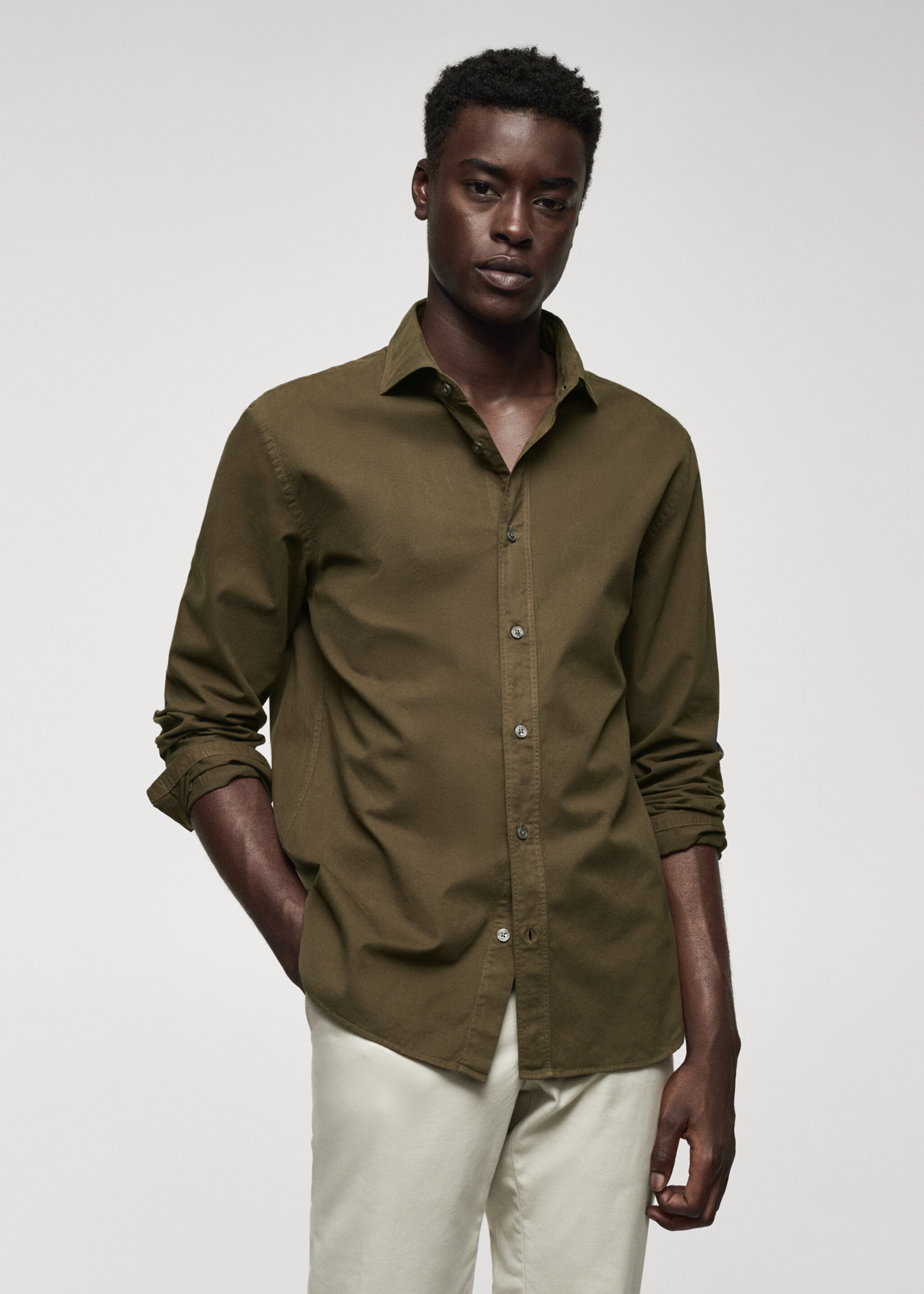 Chemise slim fit 100 % coton - Plan moyen