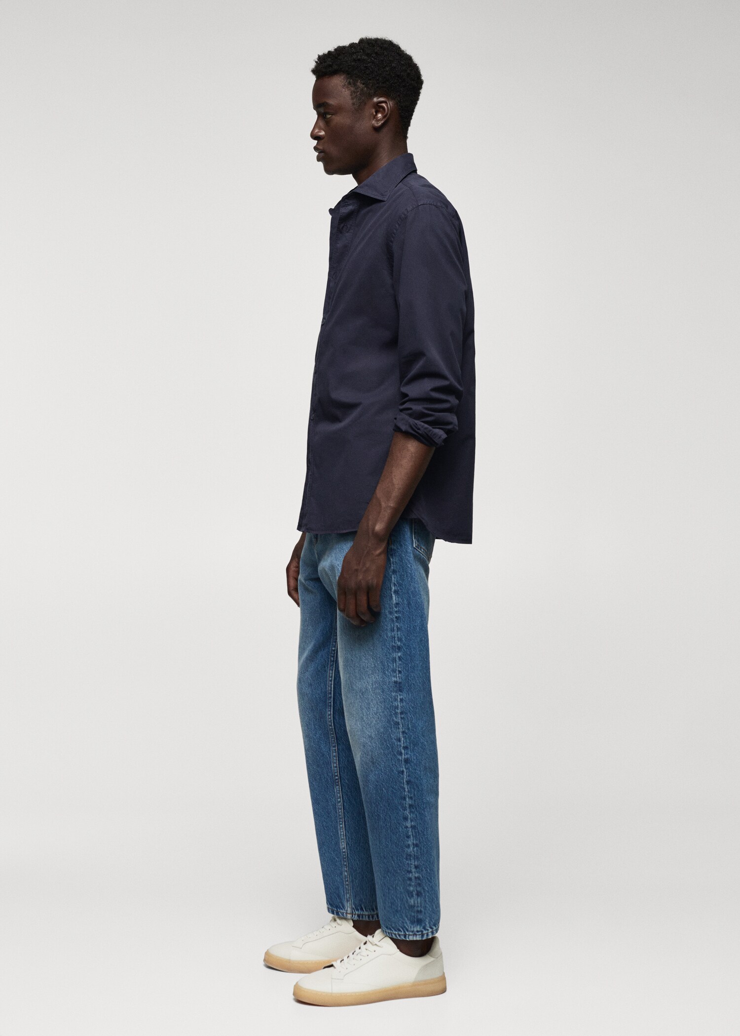 Slim fit-skjorta 100 % bomull - Detaljer om artikeln 2