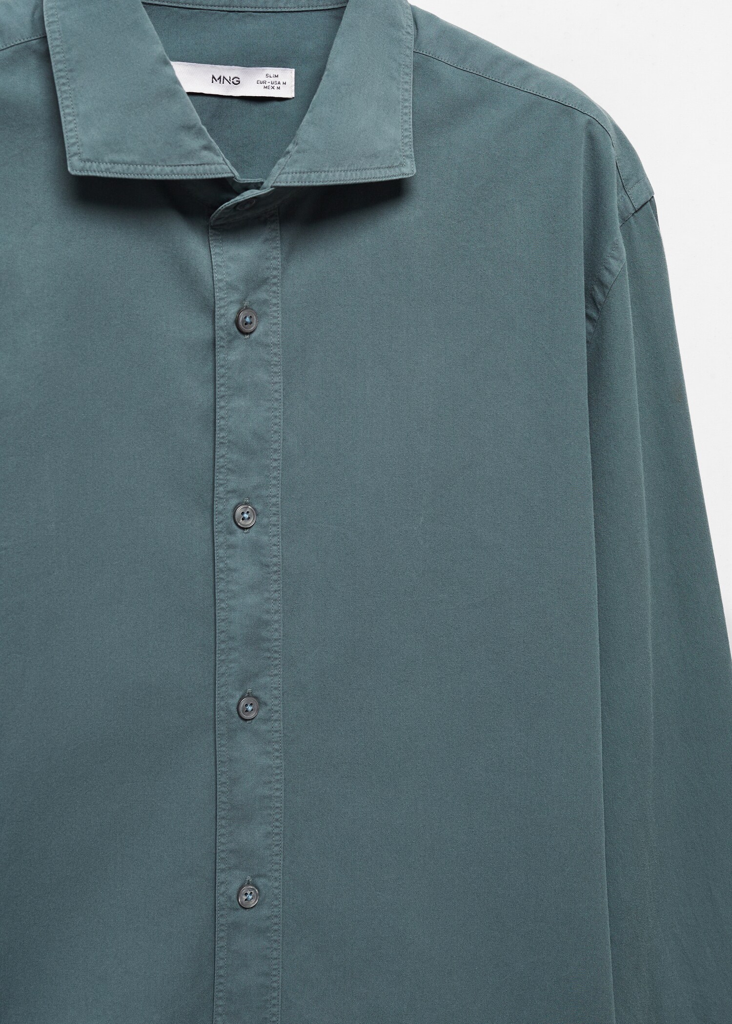 Slim fit-skjorta 100 % bomull - Detaljer om artikeln 8