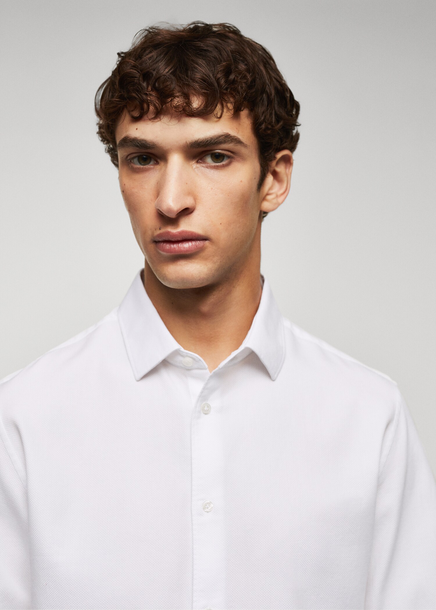 Camisa slim fit algodón estructura - Detalle del artículo 1