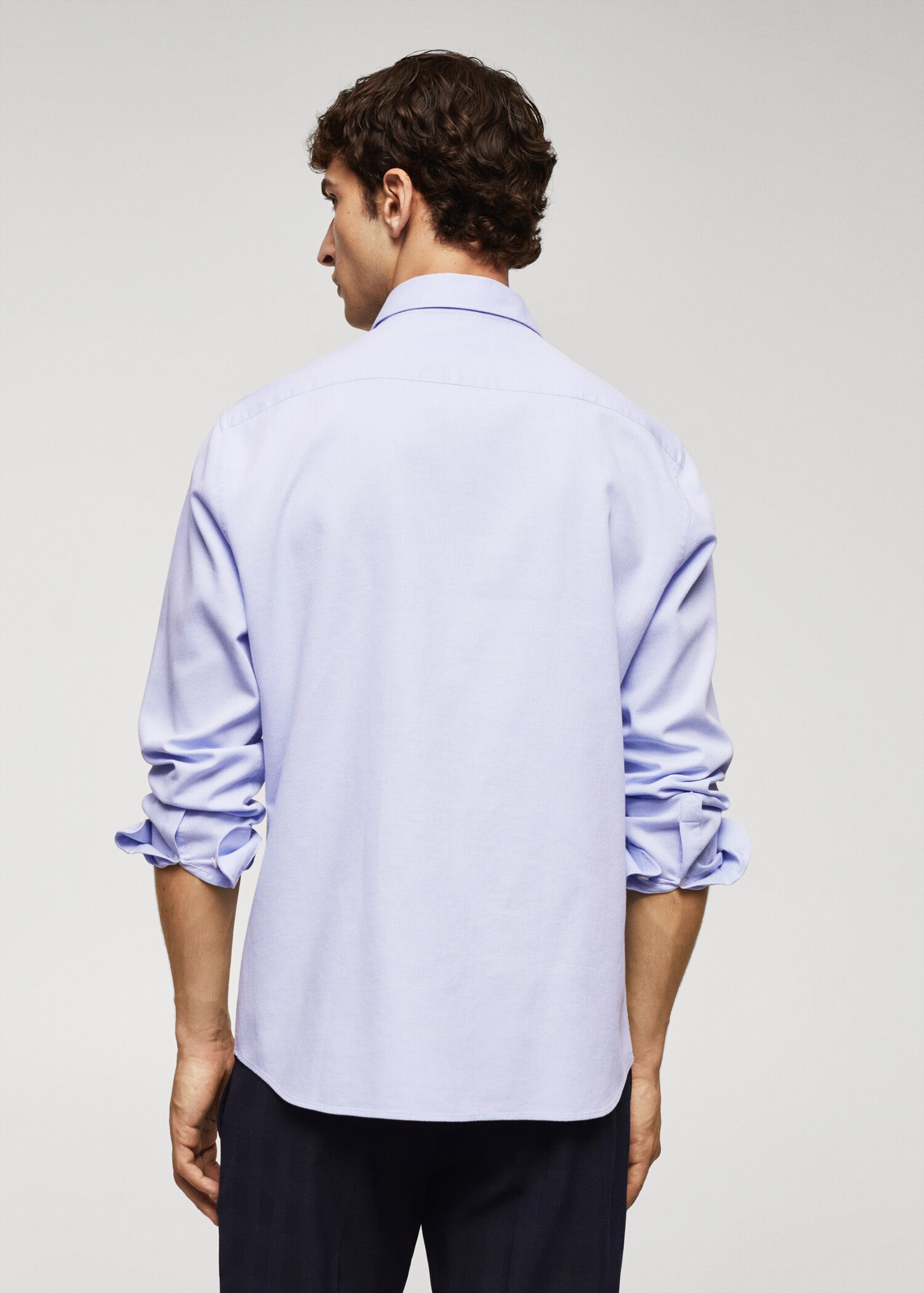 Camisa slim fit algodón estructura - Reverso del artículo