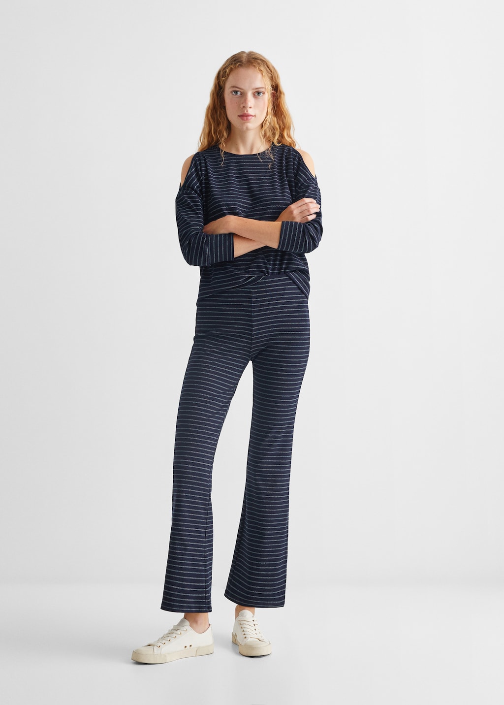 Striped long sleeves t-shirt - Teen Girl | MANGO OUTLET USA