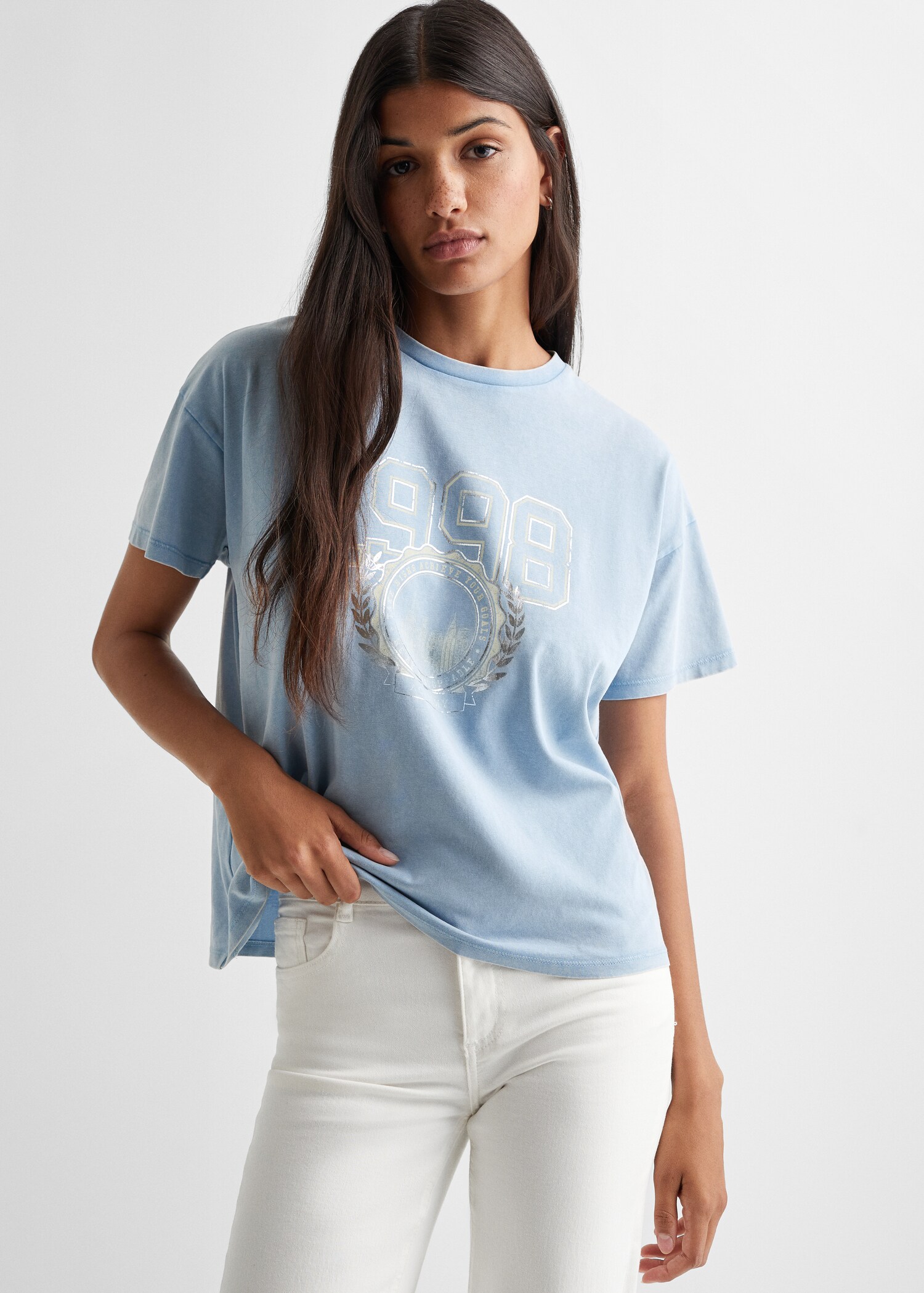 Tricou imprimat din bumbac - Plan mediu