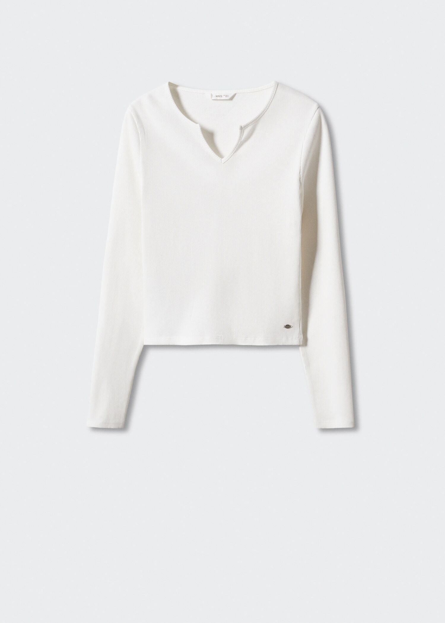 Ribbed long-sleeved t-shirt - Article without model