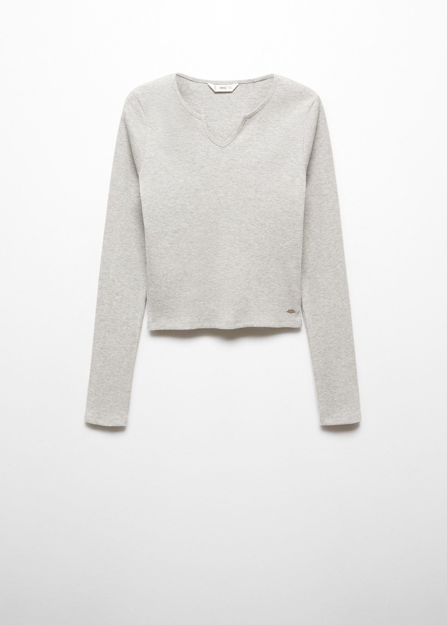 Ribbed long-sleeved t-shirt - Article without model