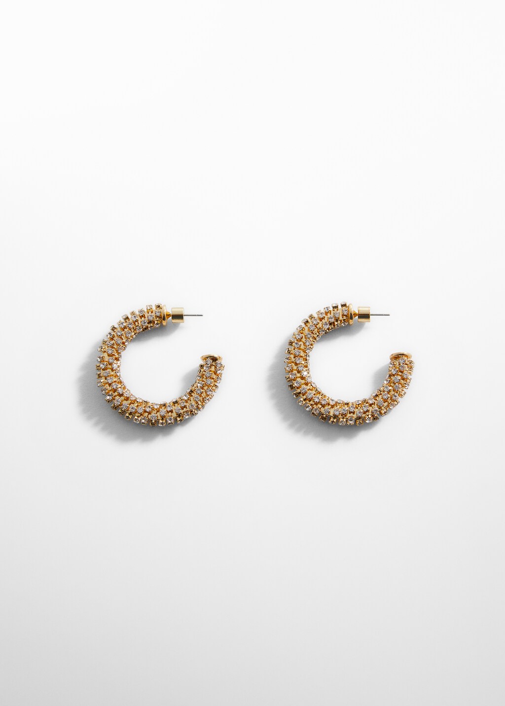 Rhinestone hoop earrings