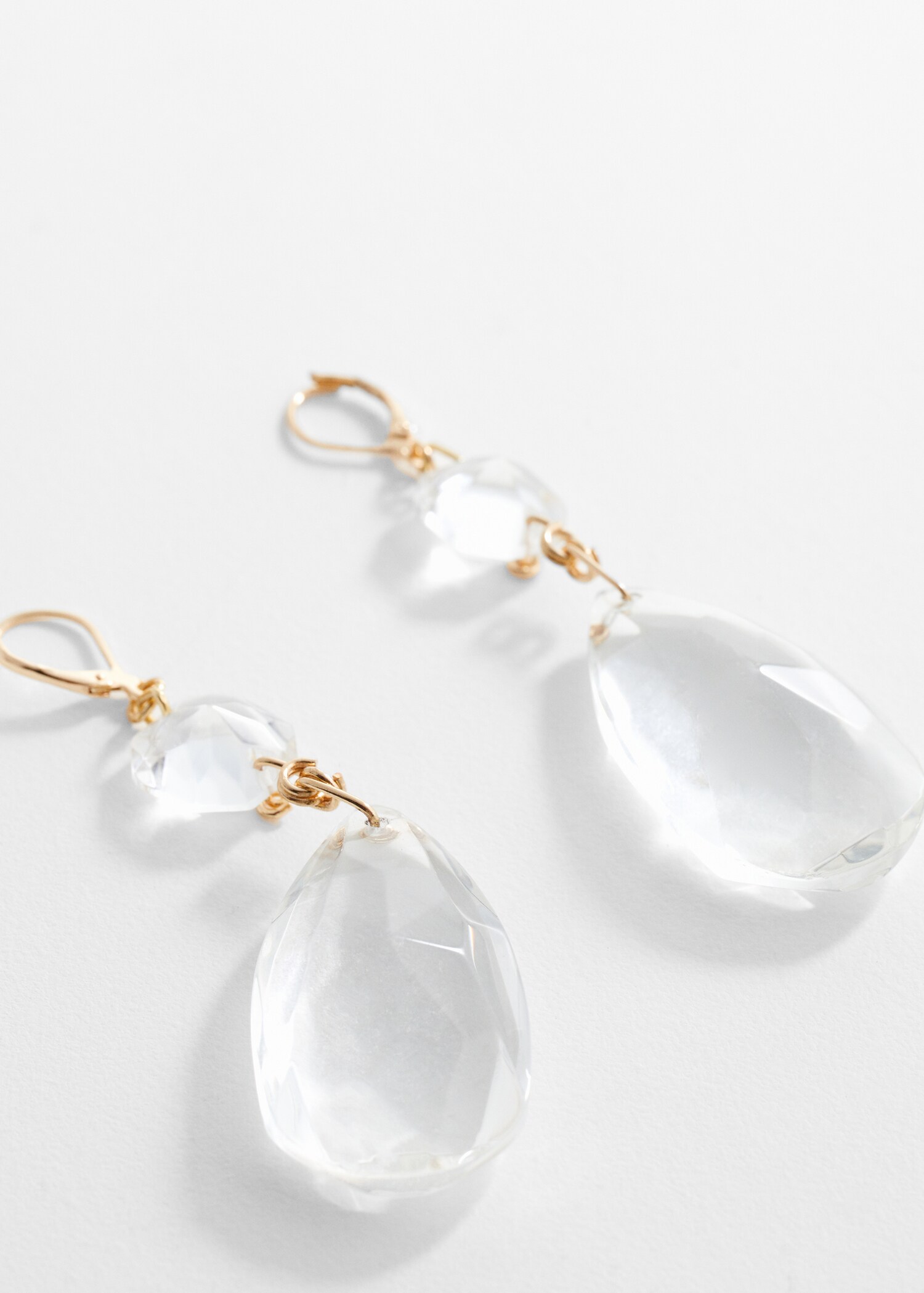 Boucles d’oreilles cristaux à facettes - Plan moyen