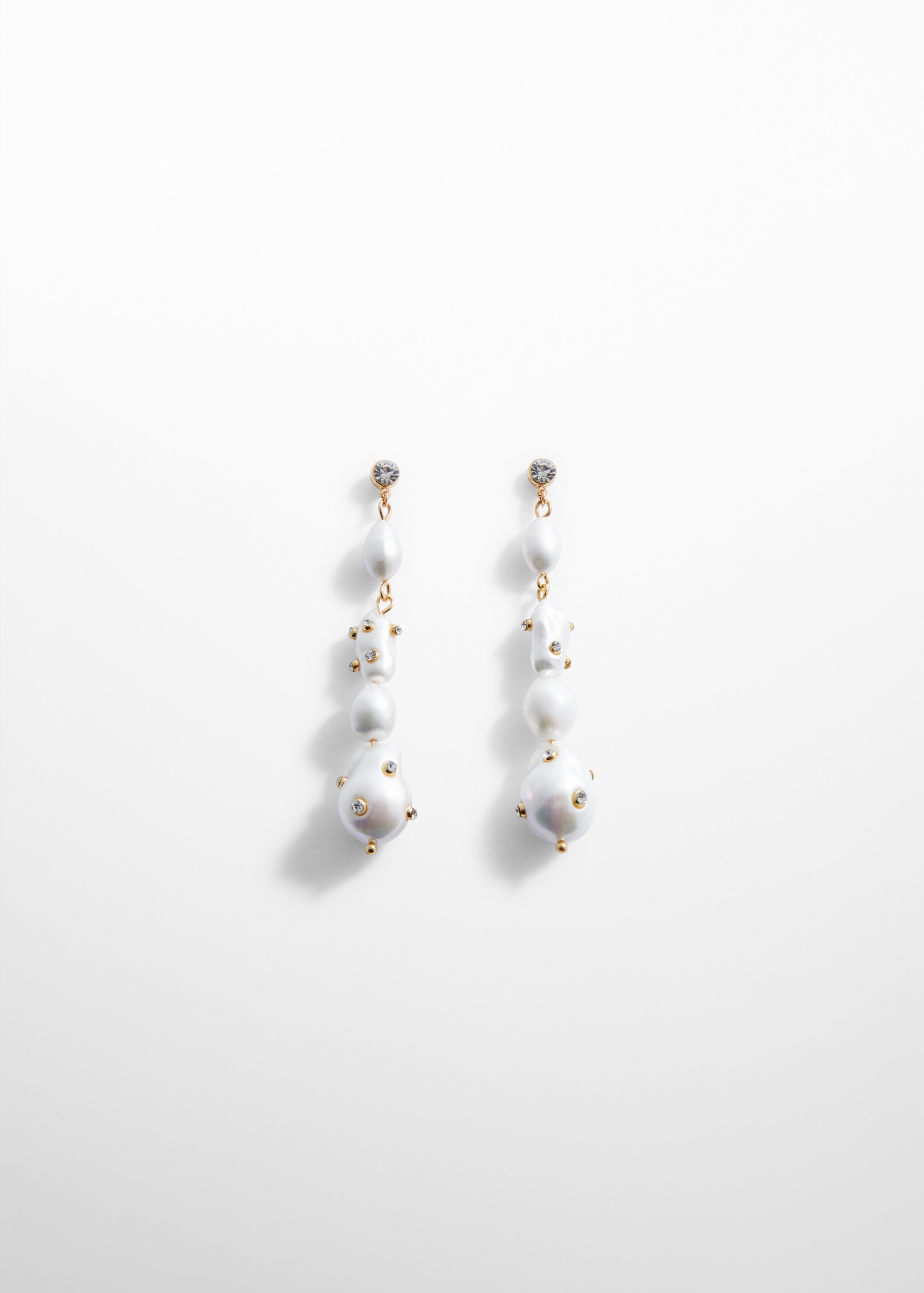 Pearl earrings with rhinestone detail - Article without model
