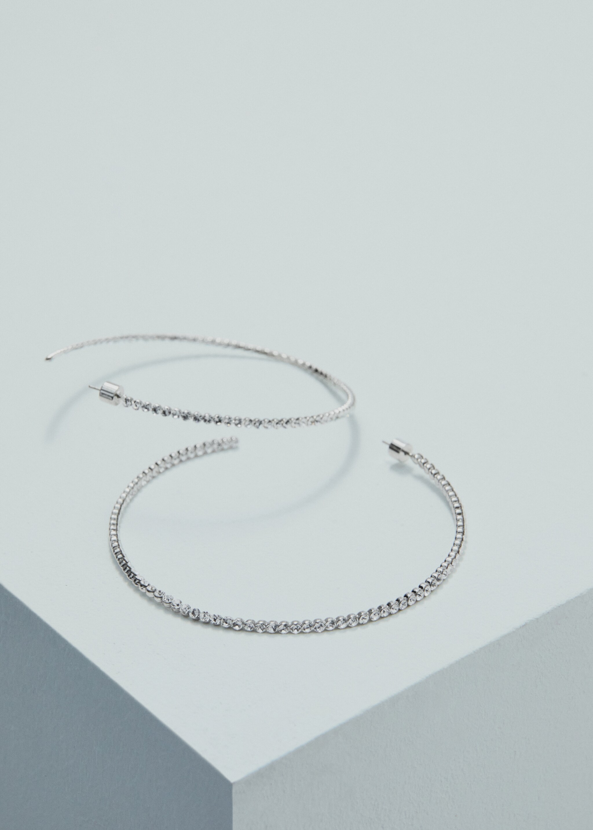 Crystal maxi-hoop earrings - Details of the article 1