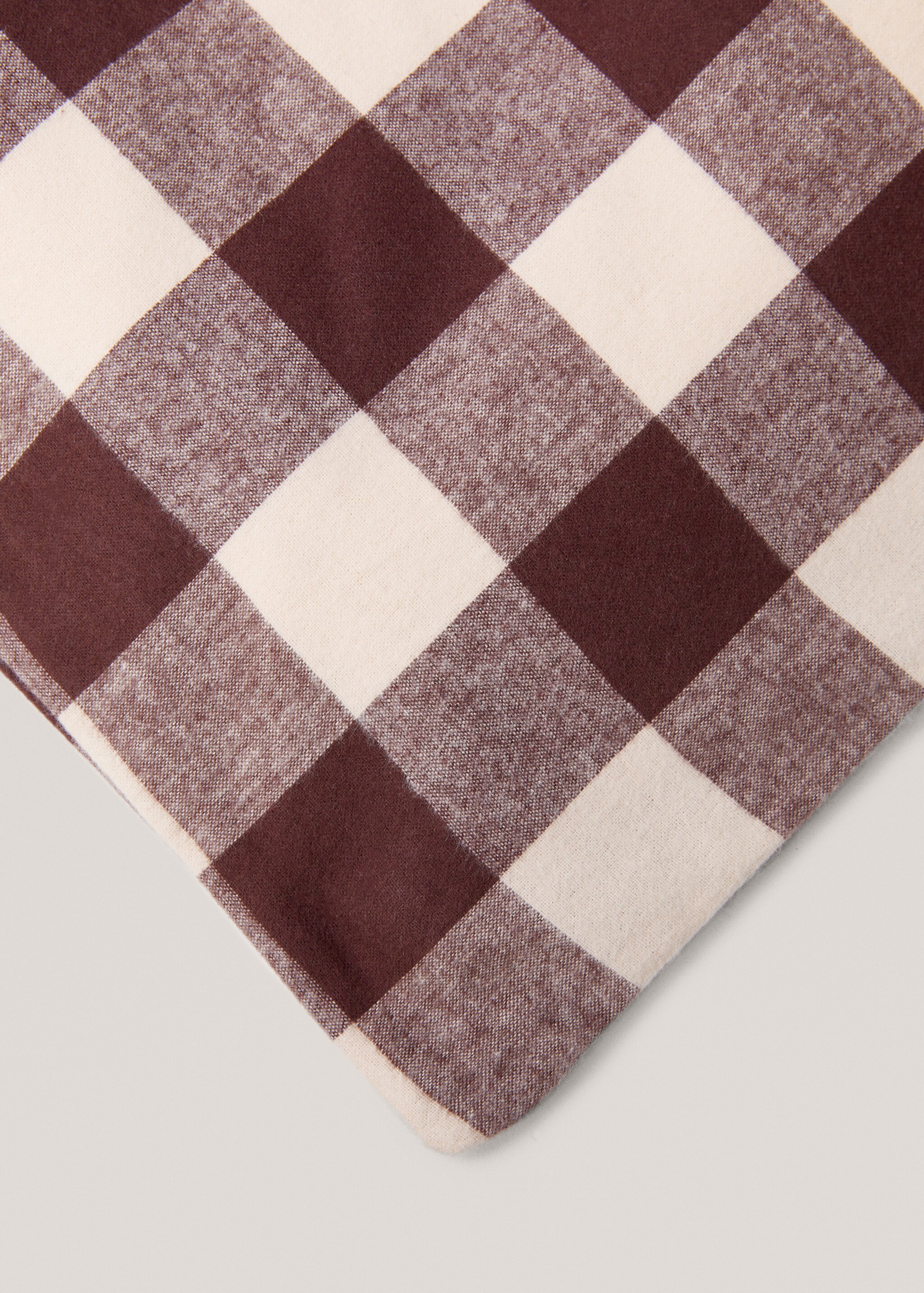 Two-tone check flannel duvet cover Superking bed - Details of the article 2