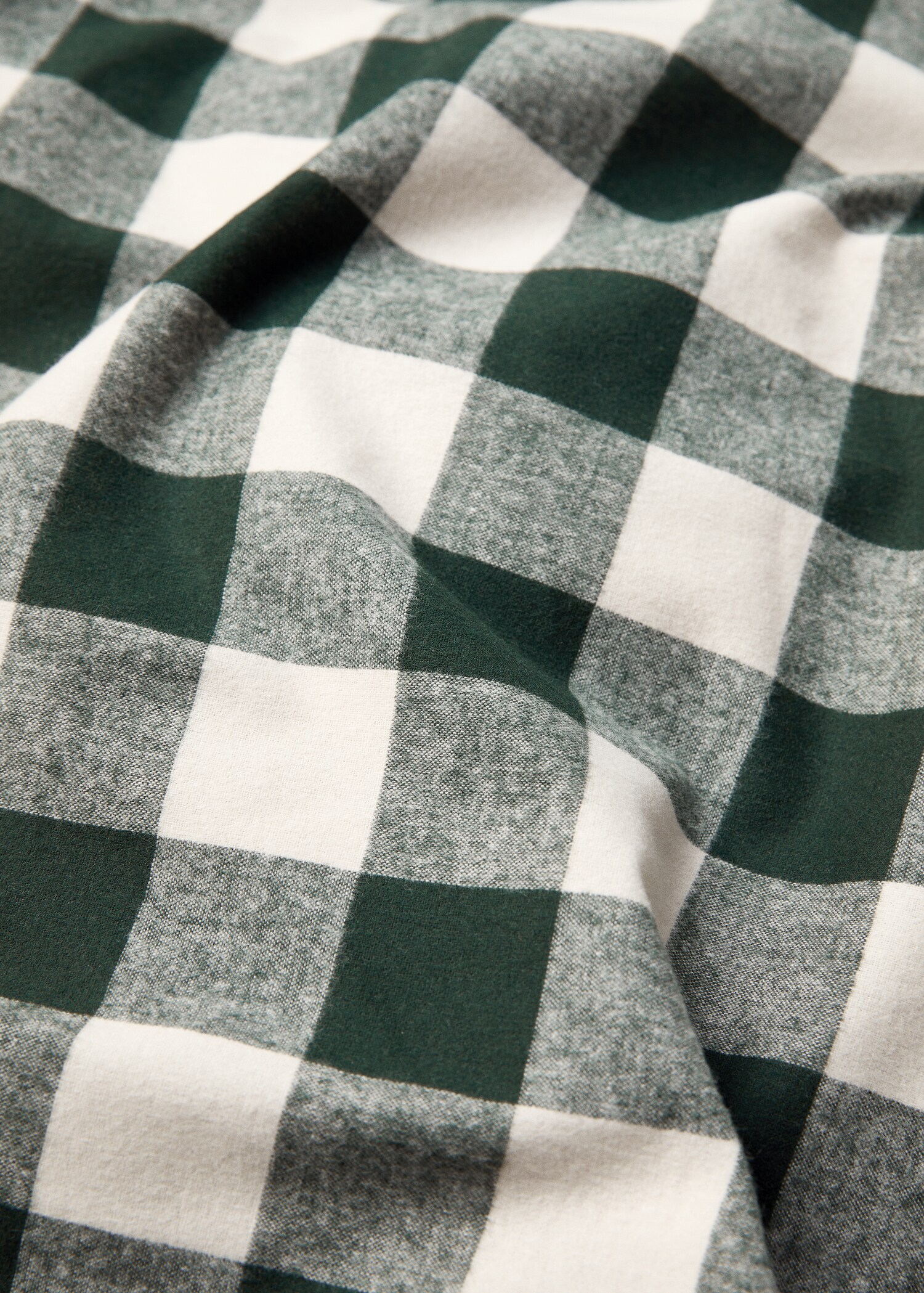 Two-tone check flannel duvet cover Queen bed - Details of the article 1