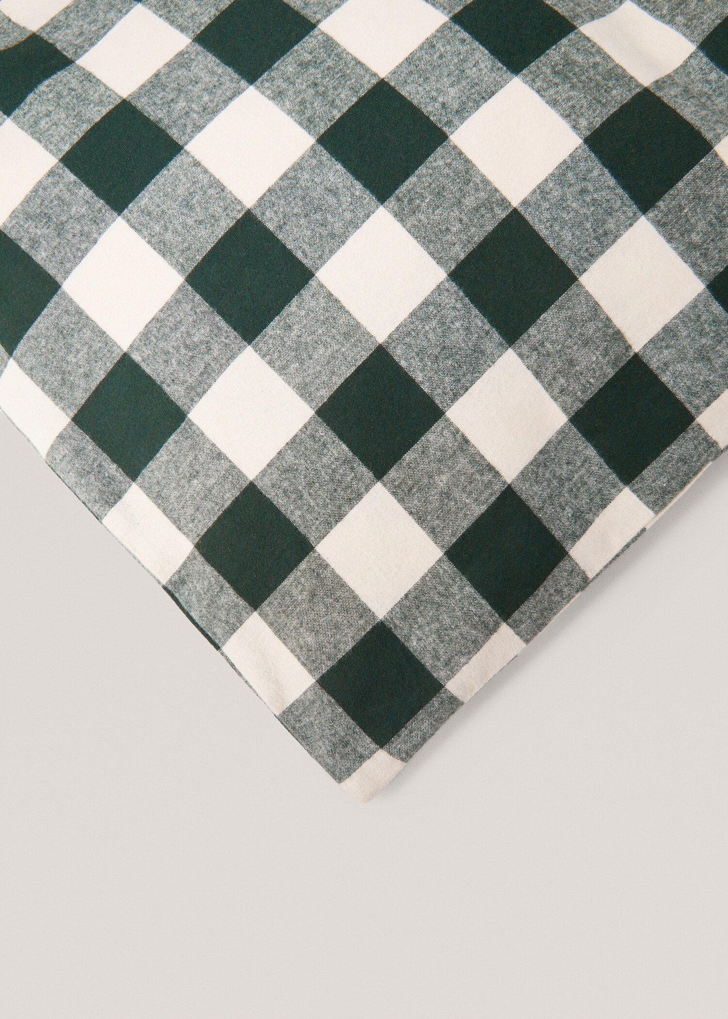 Two-tone check flannel duvet cover Queen bed - Details of the article 2