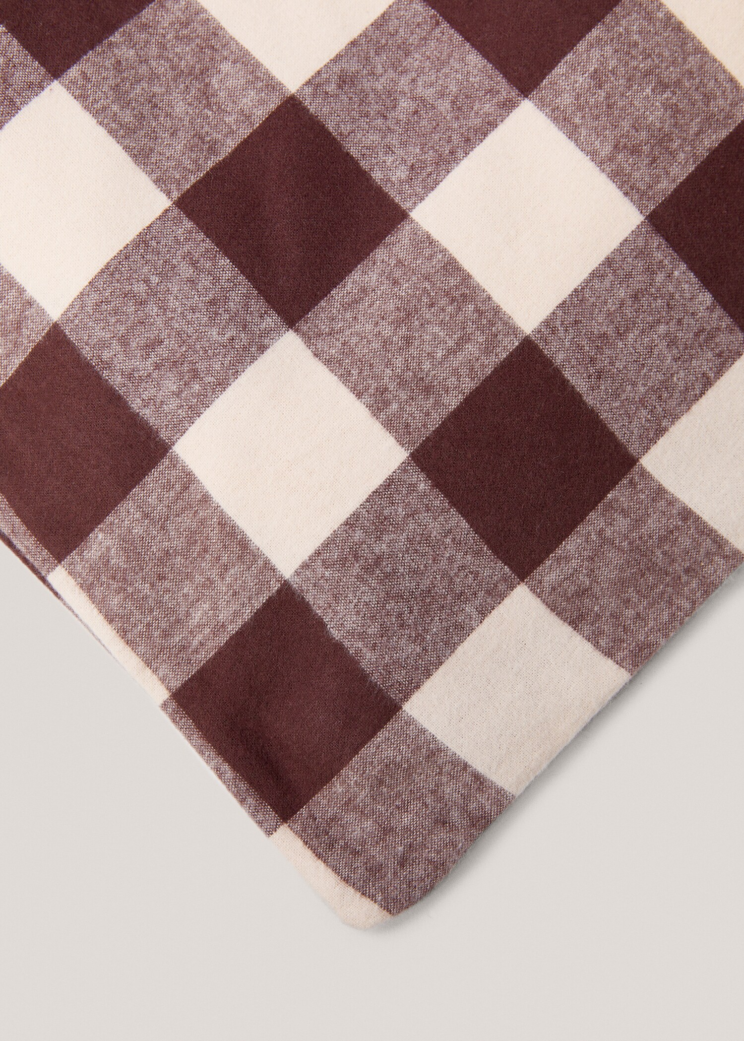 Two-tone check flannel duvet cover Single bed - Details of the article 2