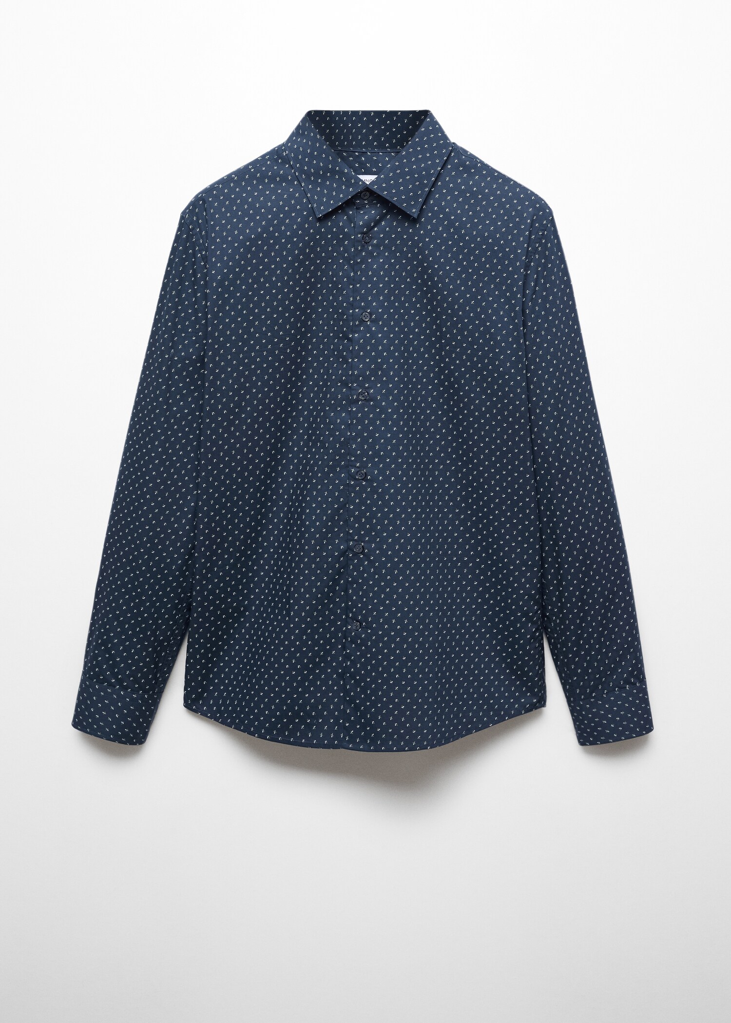 Chemise 100 % coton en imprimé micro-feuilles - Article sans modèle