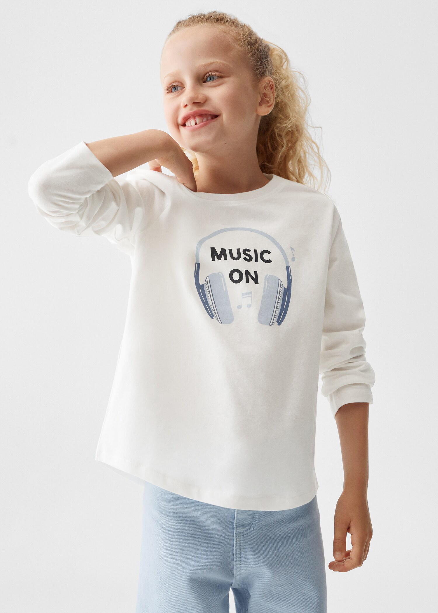 T-shirt coton imprimé - Plan moyen