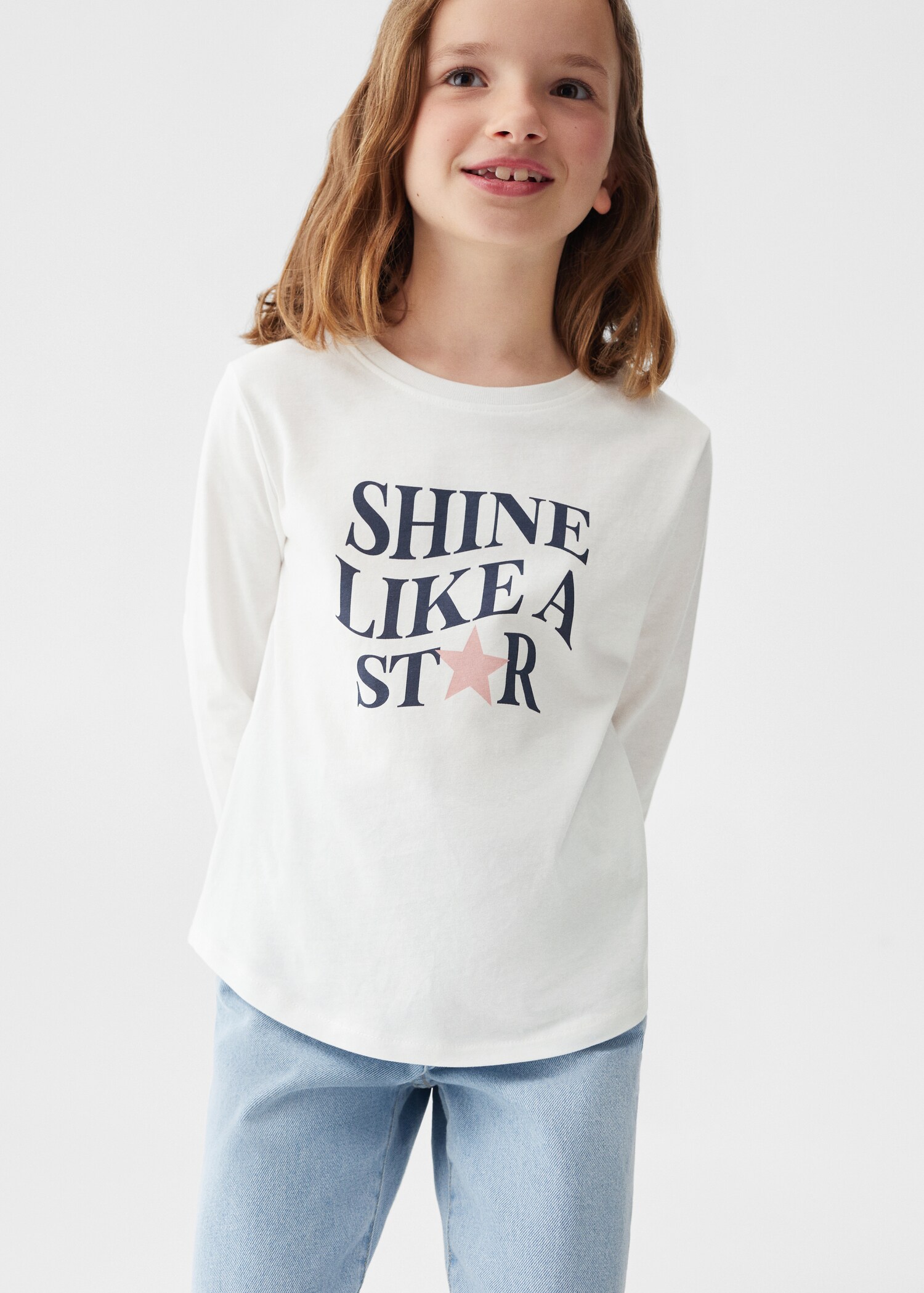 T-shirt coton imprimé - Plan moyen