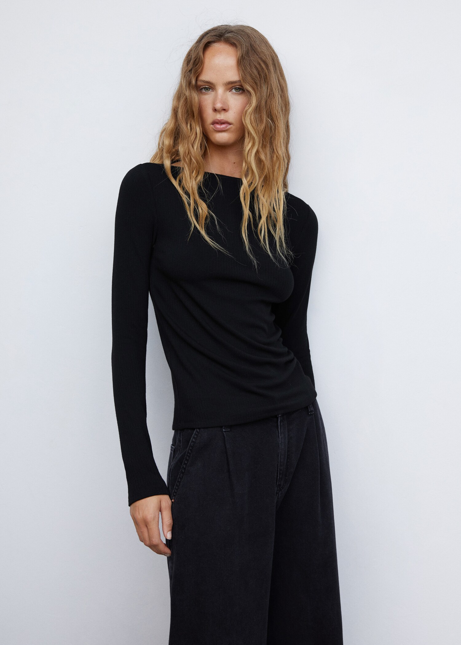 Boat neck t-shirt - Medium plane