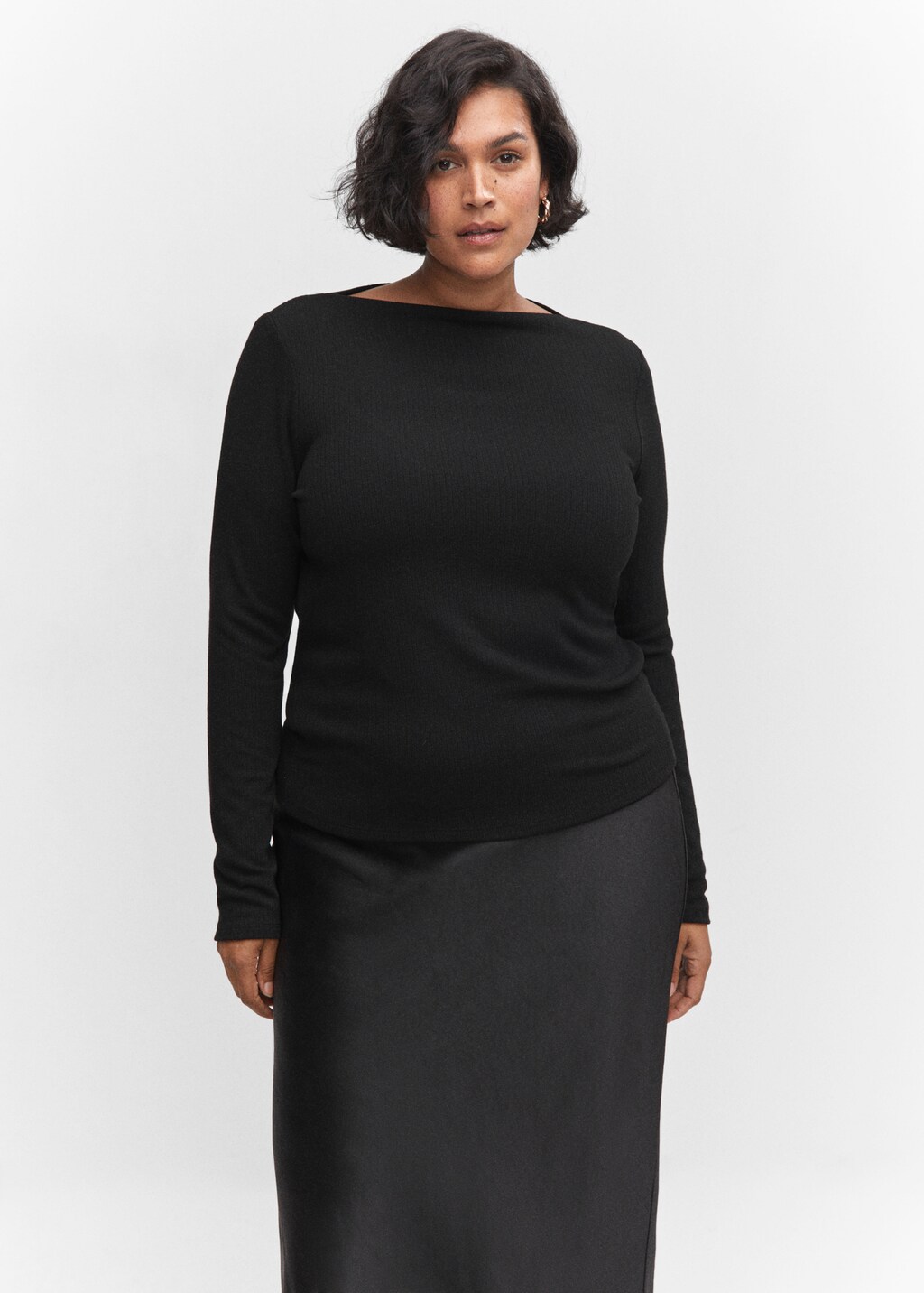 Boat neck t-shirt - Women | MANGO OUTLET USA