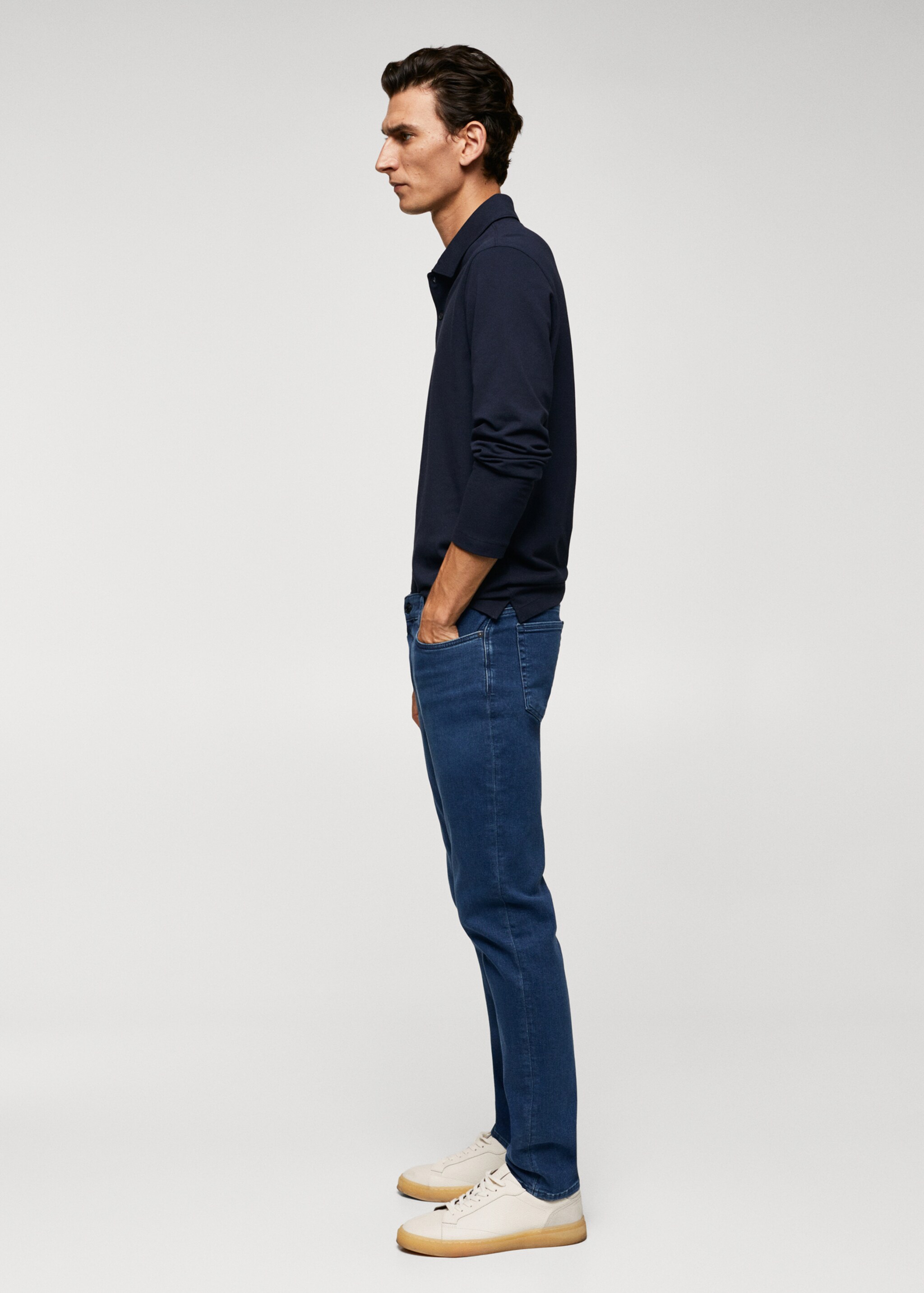 Slim fit Ultra Soft Touch Patrick jeans - Details of the article 2, Dark Blue. Ref: 57004424-00.
