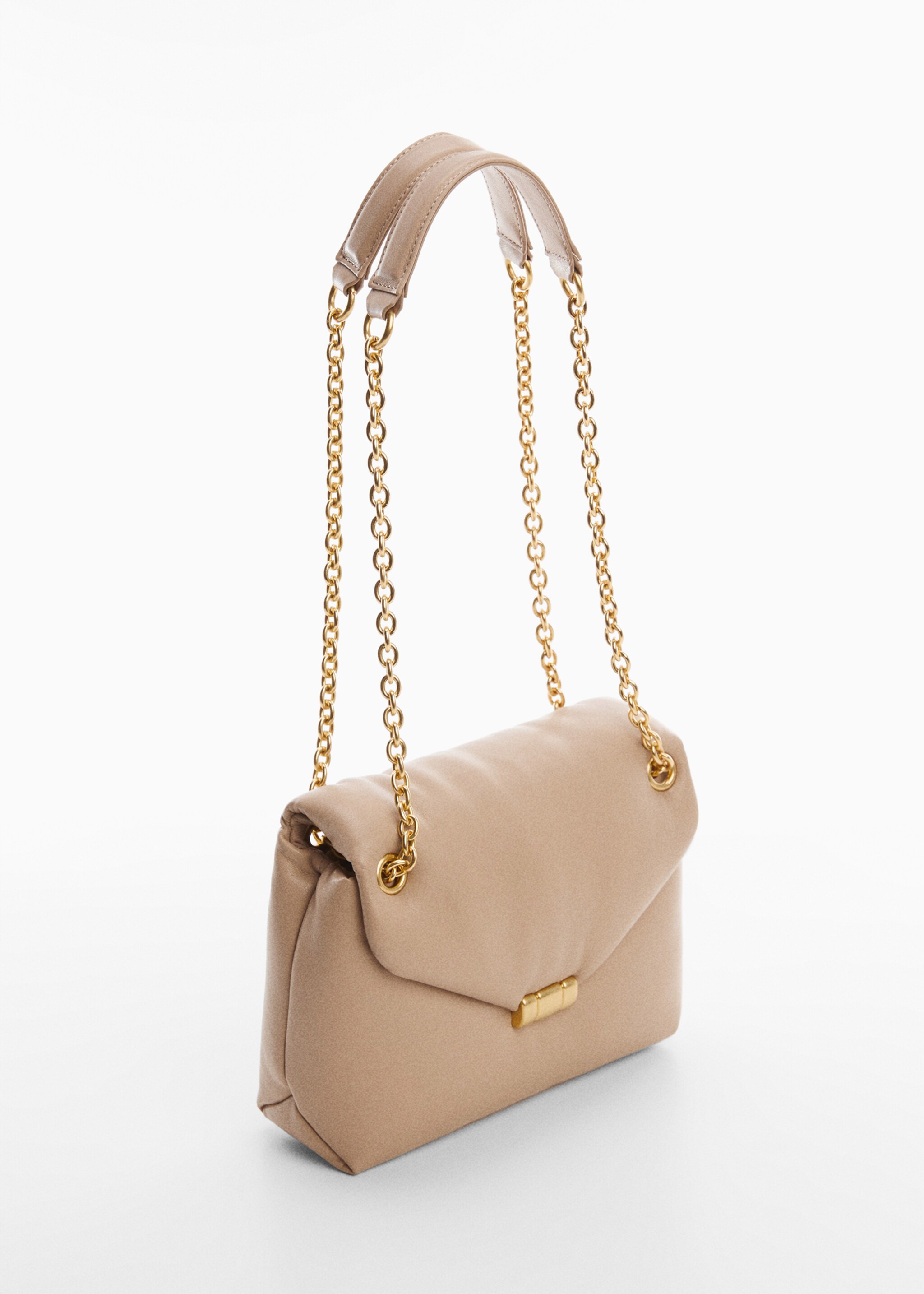 Gewatteerde tas met klep - Middenvlak, Licht/Pastelbruin. Ref: 57004431-00.
