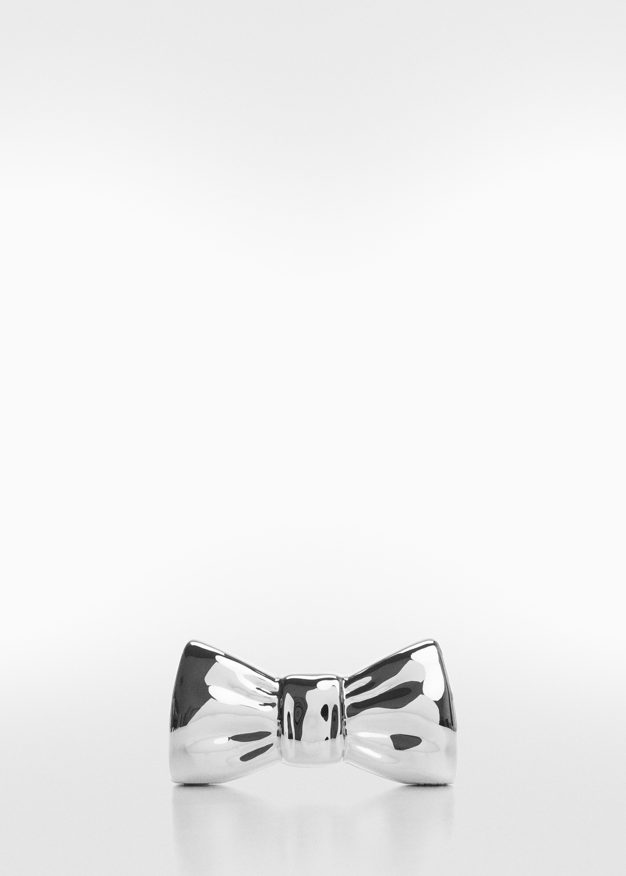 Clutch bag with bow design - Article without model, Silver. Ref: 57004439-00.