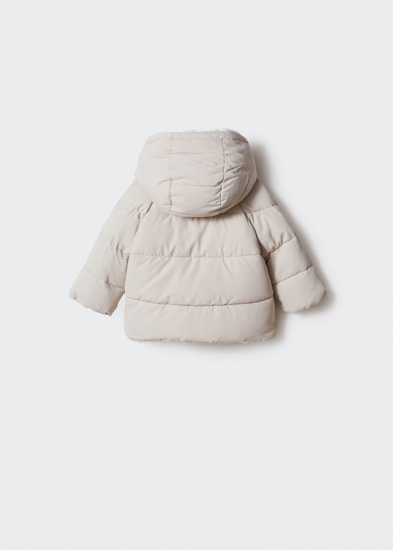 Fur-effect quilted coat - Reverse of the article