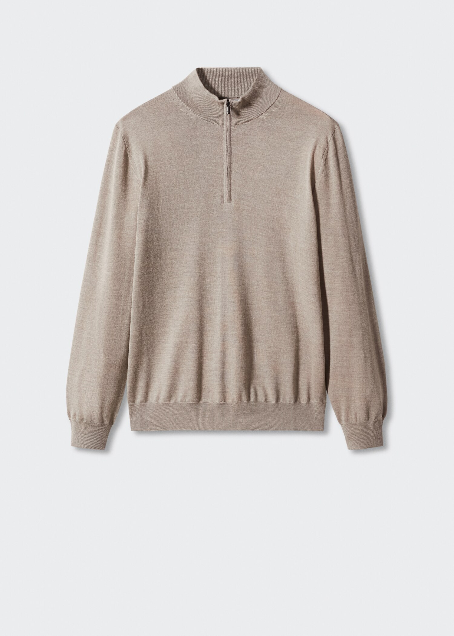 Pullover aus 100 % Merinowolle mit Zip-Kragen - Artikel ohne Model