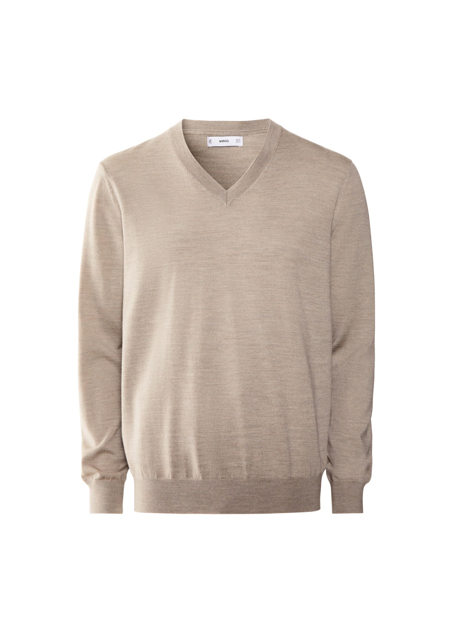 100% merino wool V-neck sweater - Article without model