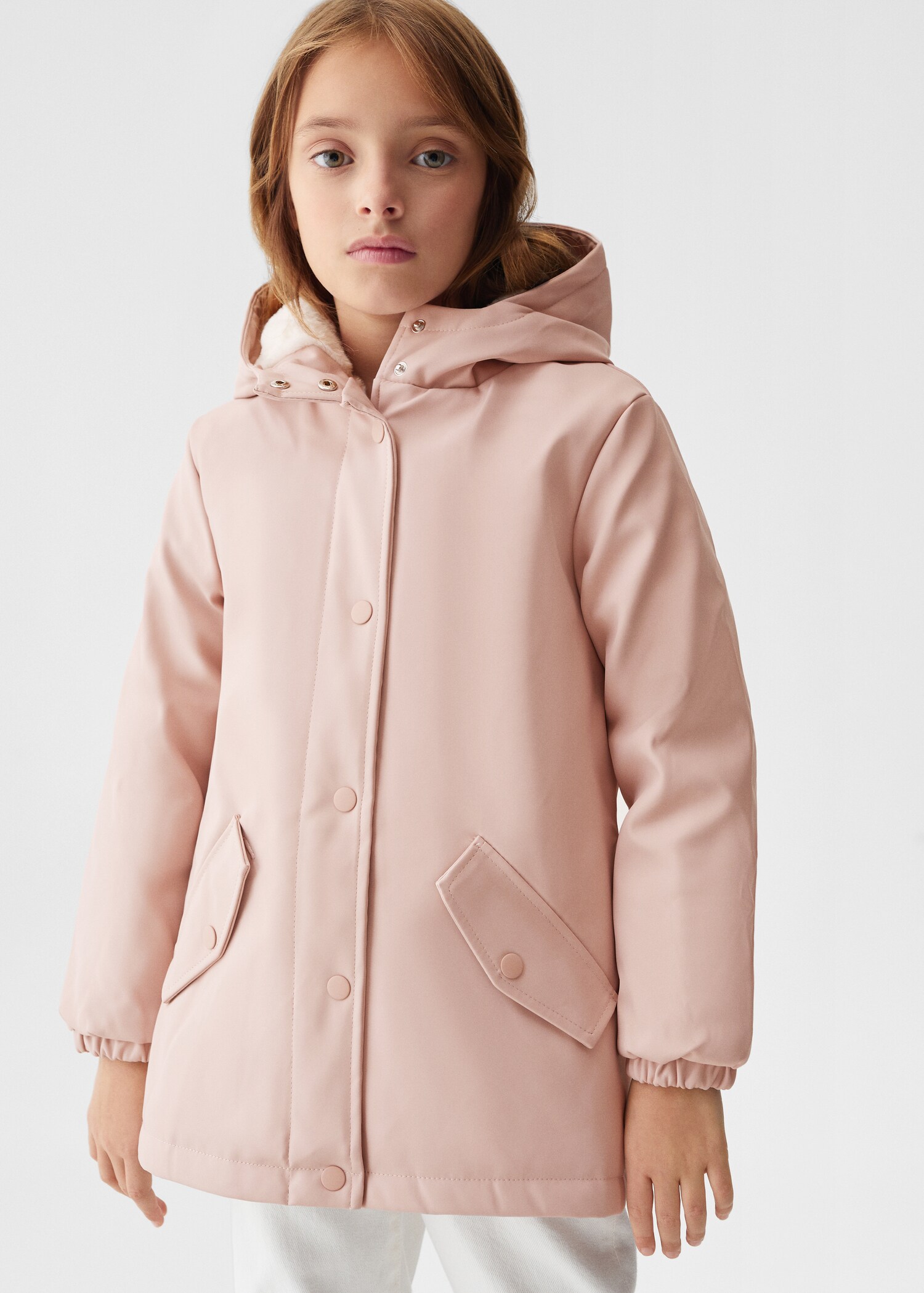 Parka impermeable capucha - Plano medio