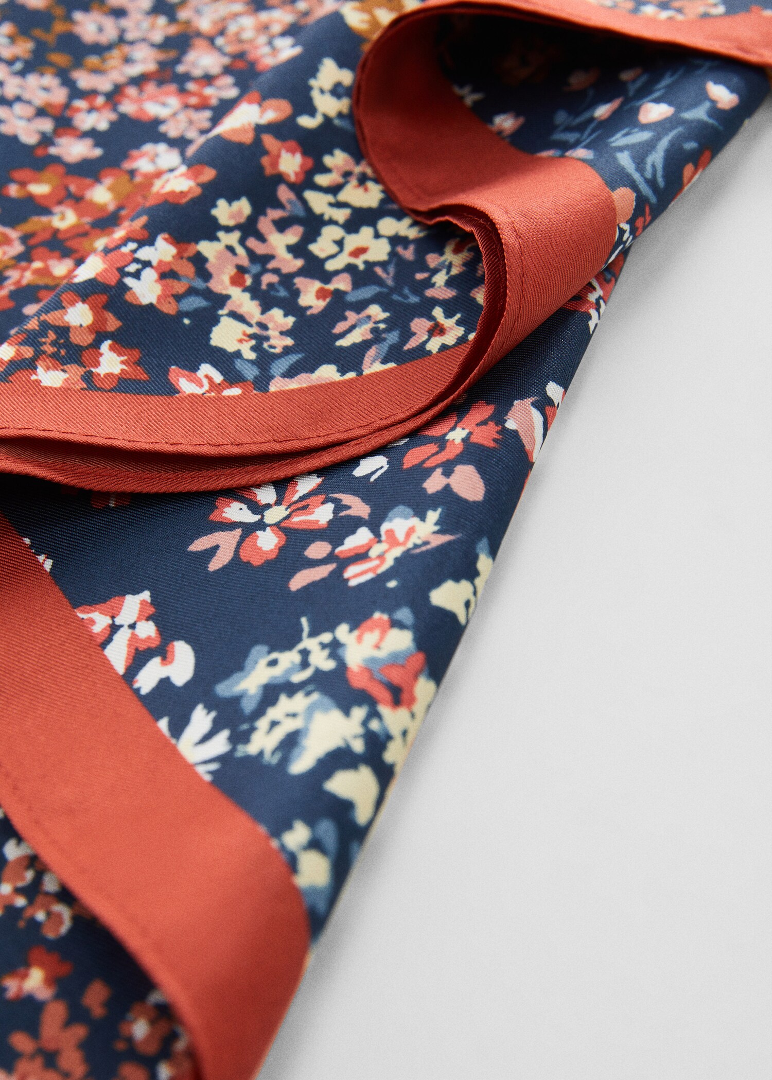 Micro-floral print scarf - Medium plane