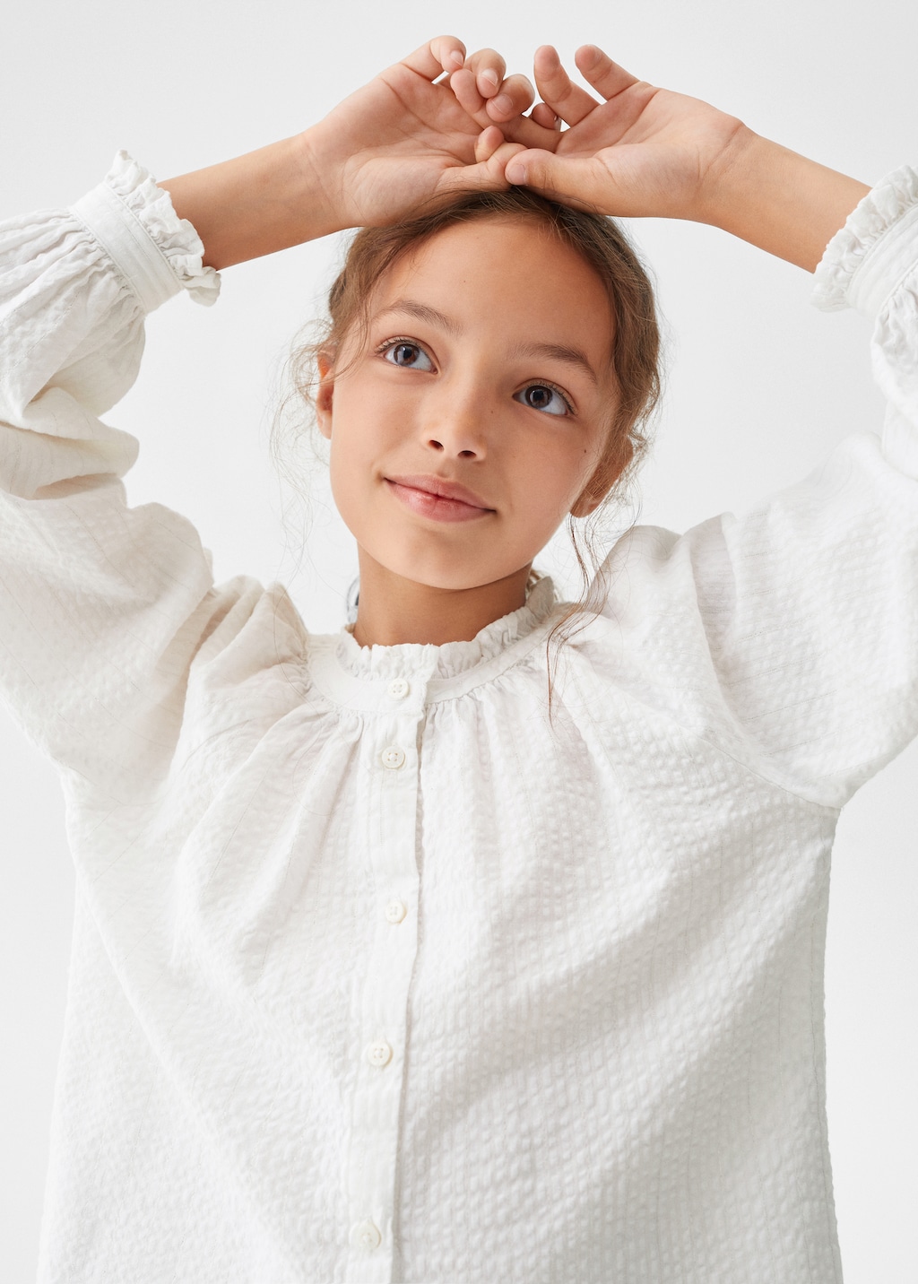 Blusa cotone increspata
