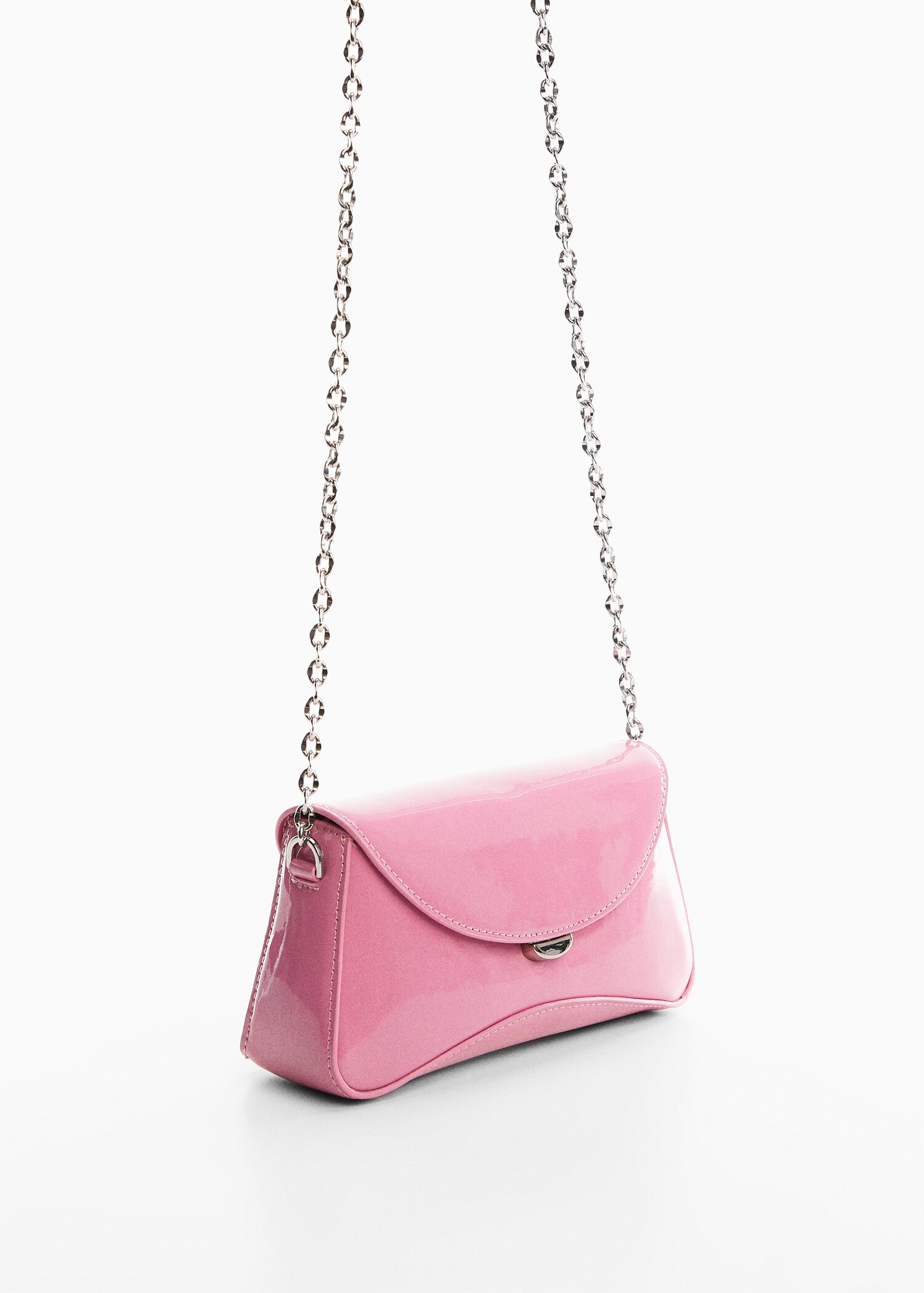 Patent leather chain handbag - Medium plane