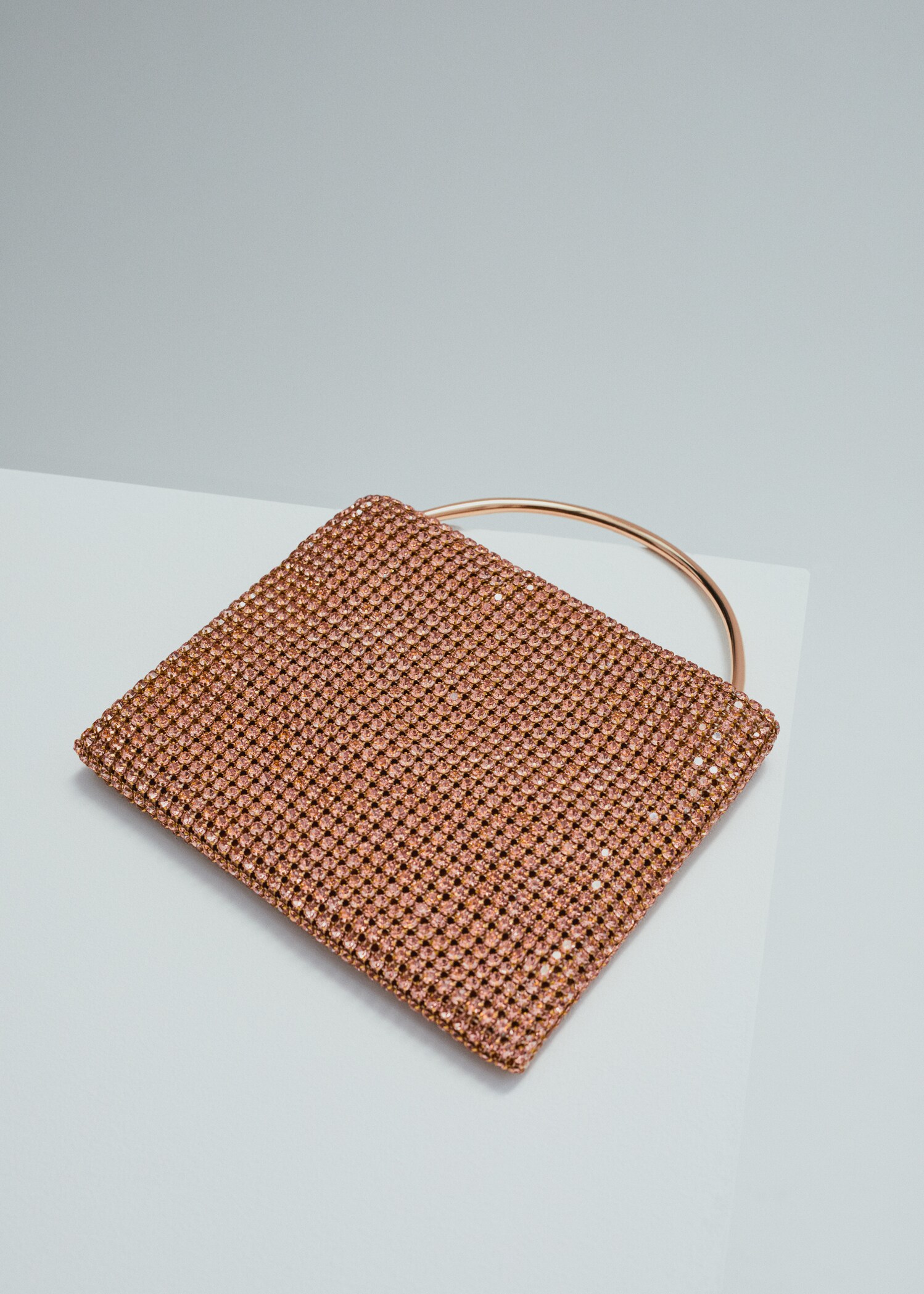 Rhinestone bag with rigid handle - Details of the article 1