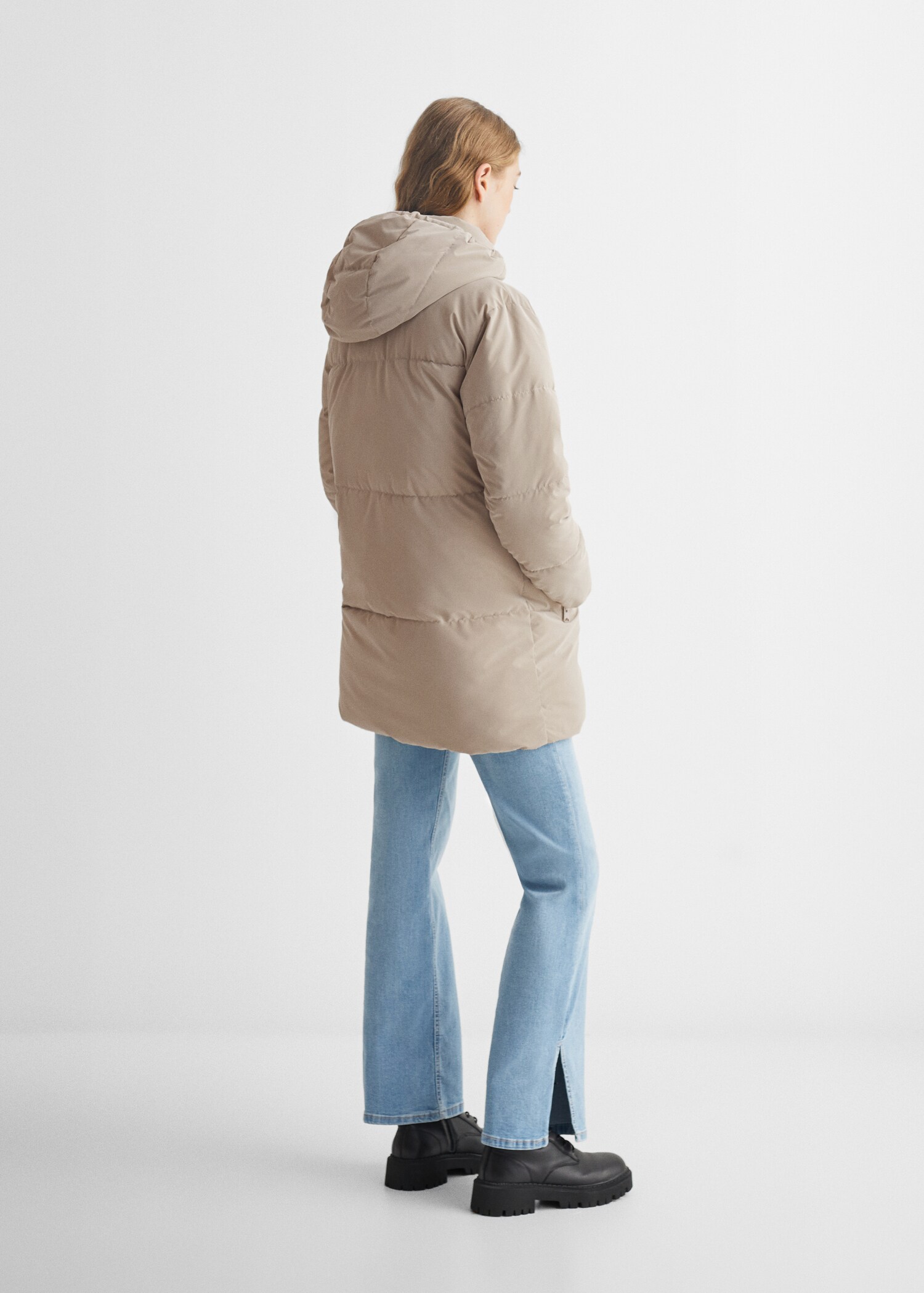 Quilted long coat - Reverse of the article