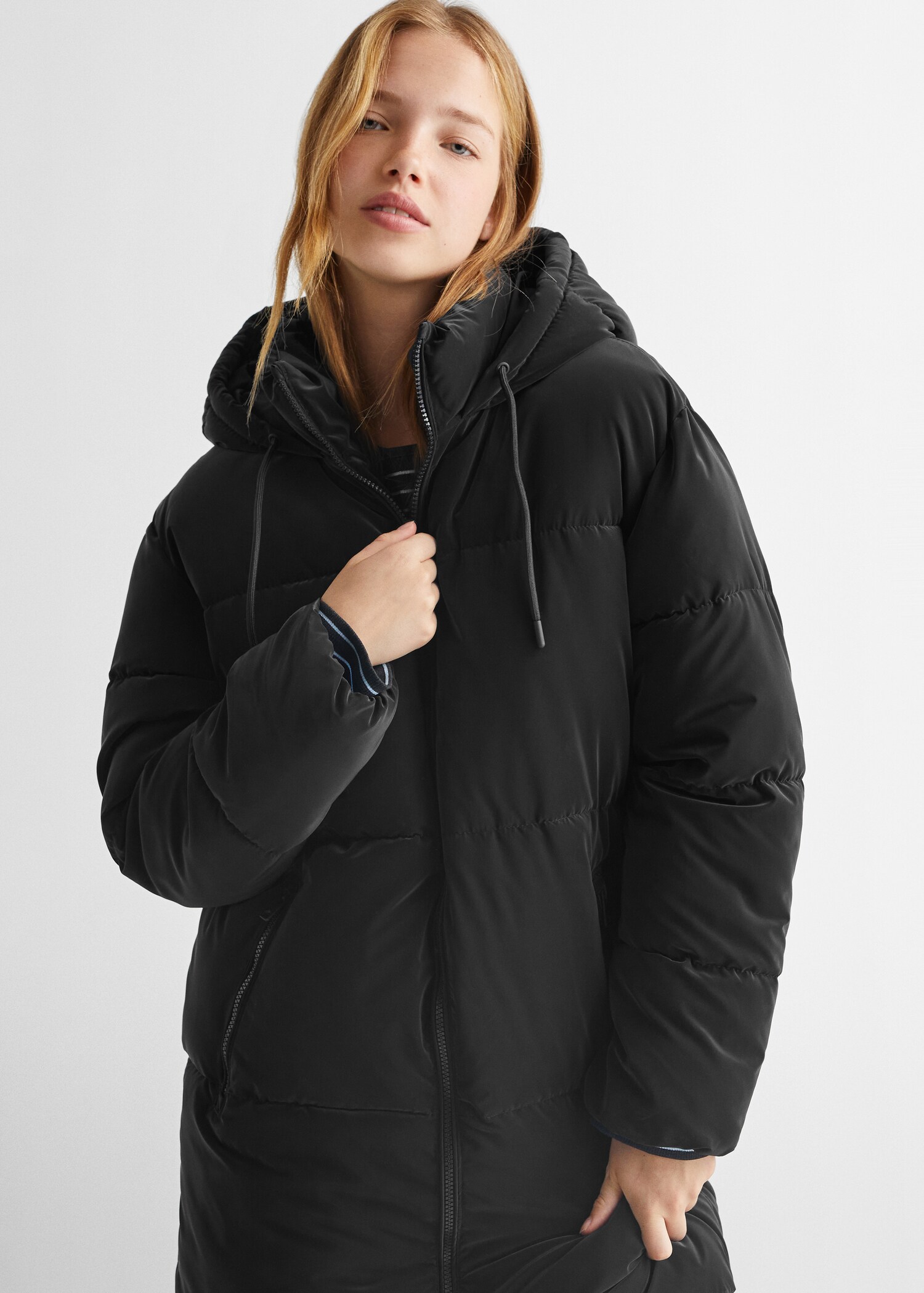 Quilted long coat - Details of the article 4
